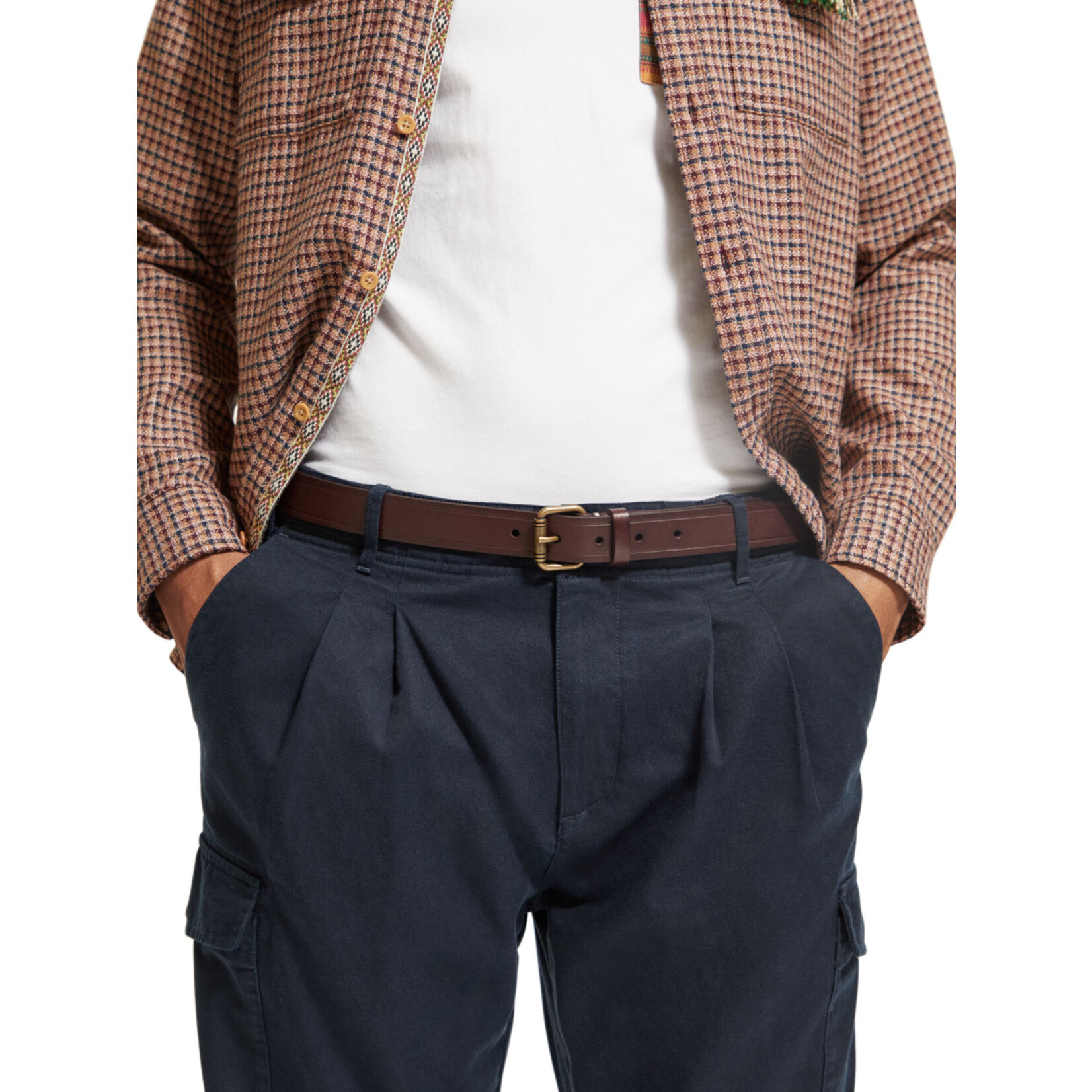 Scotch & Soda Raw edge leather belt