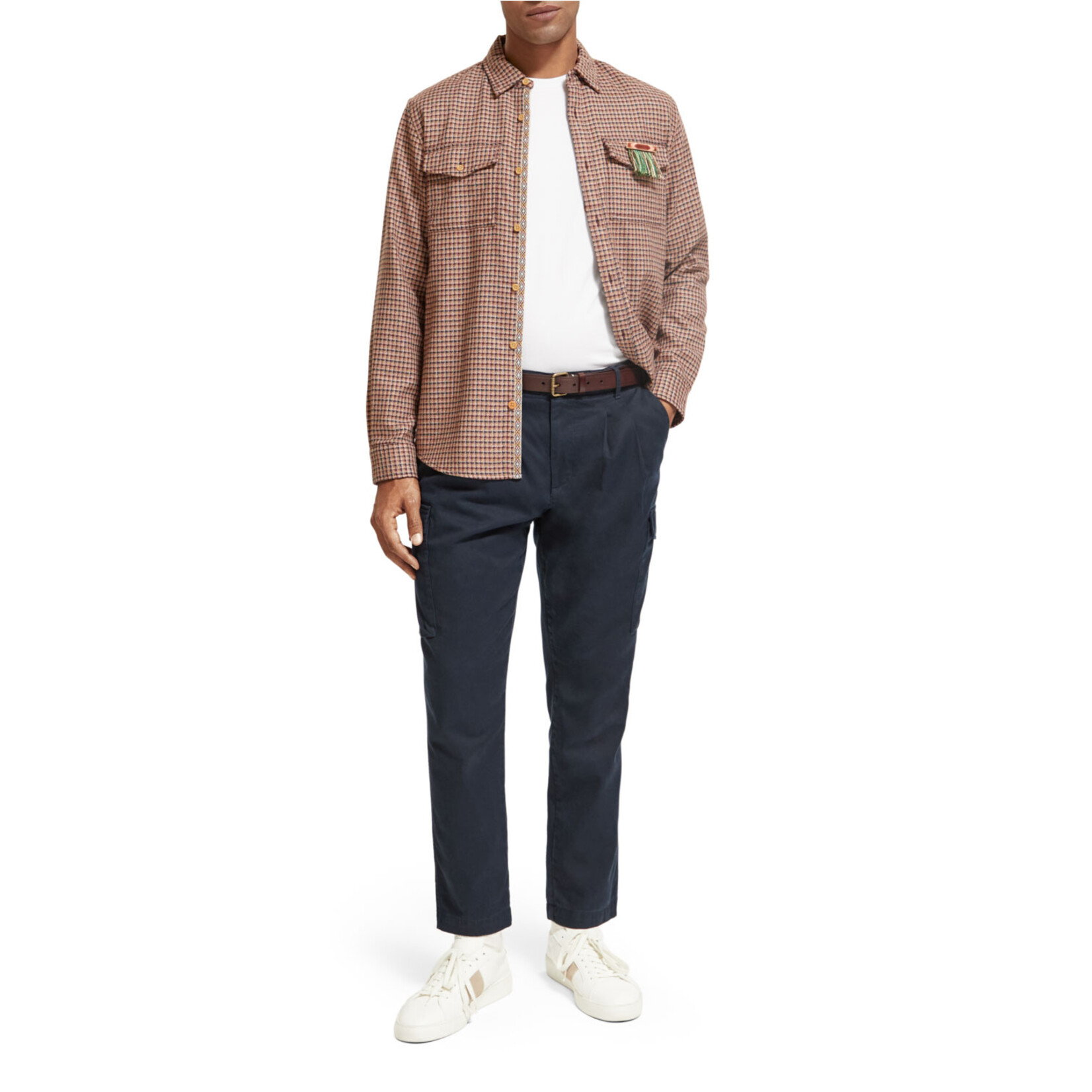 Scotch & Soda Raw edge leather belt