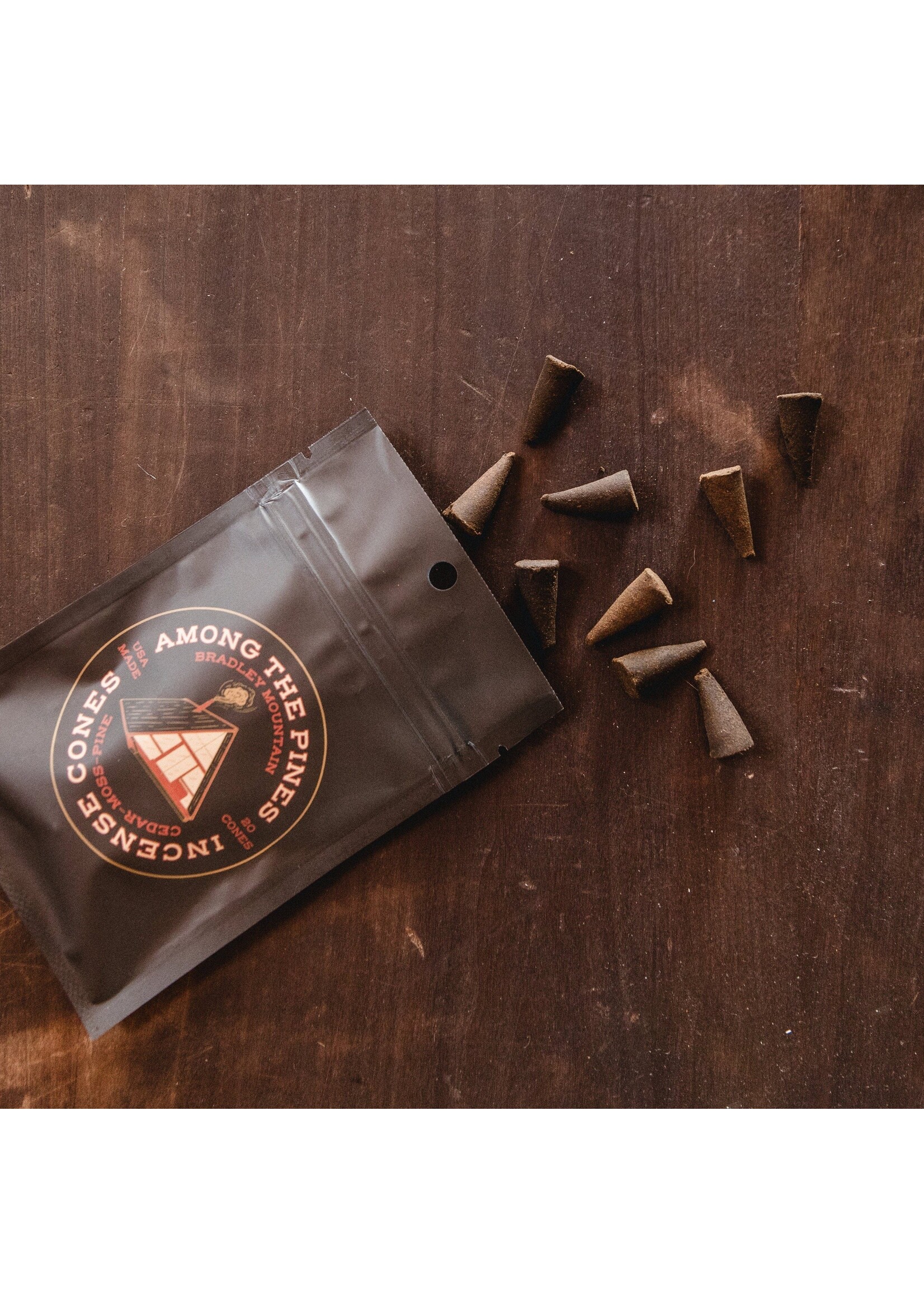 Bradley mountain Among the Pines incense cones- Bradley mountain