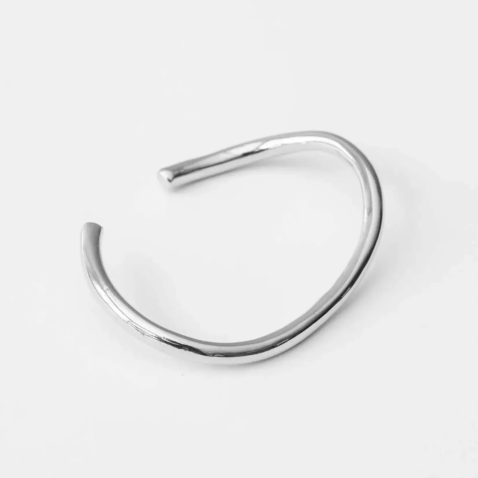 Merchants of the Sun Silver Abstract Minimalist Cuff By Merchants of the Sun