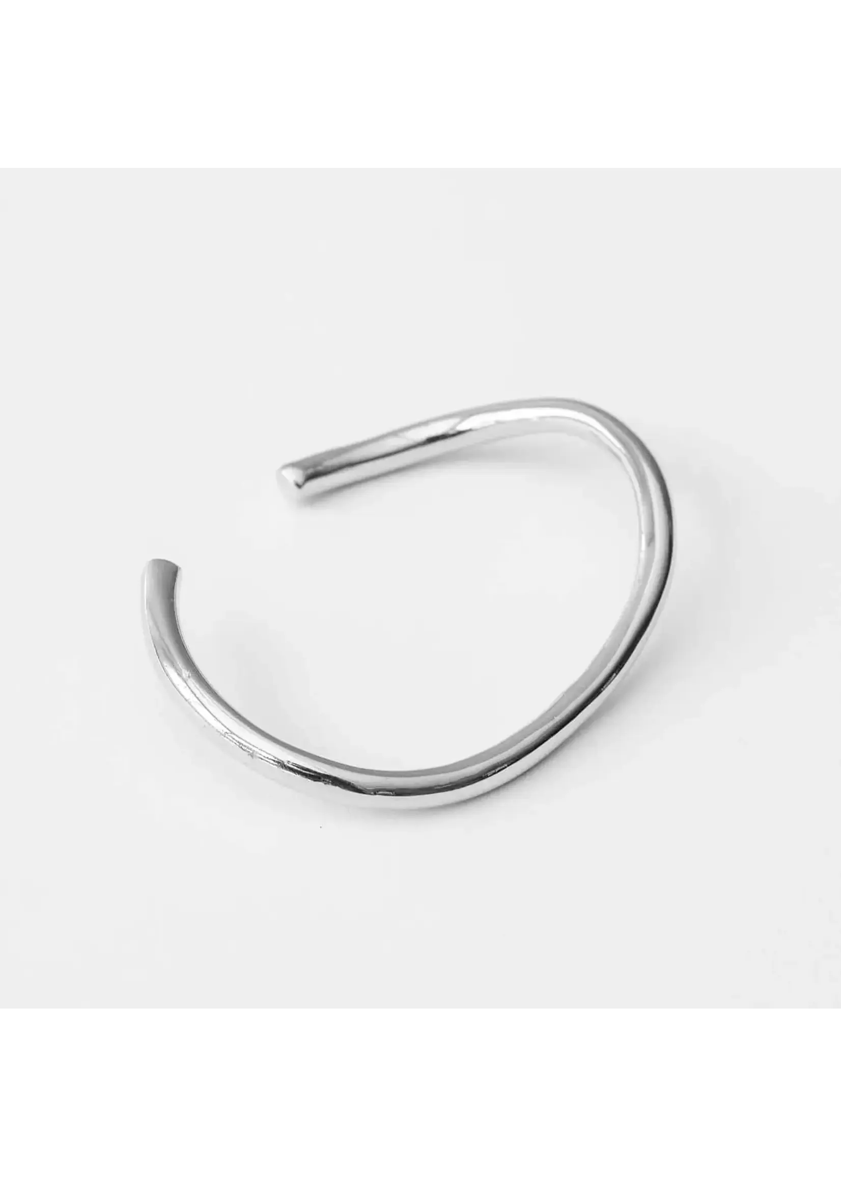 Merchants of the Sun Silver Abstract Minimalist Cuff By Merchants of the Sun