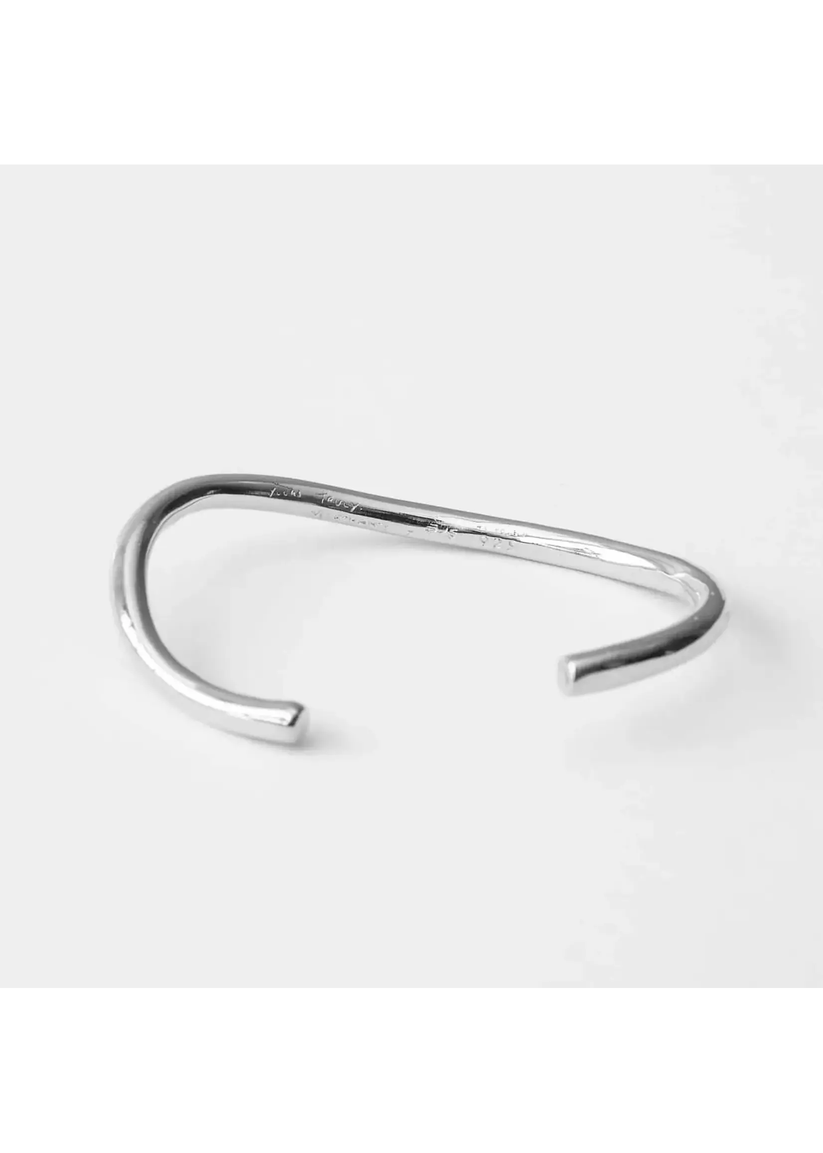 Merchants of the Sun Silver Abstract Minimalist Cuff By Merchants of the Sun