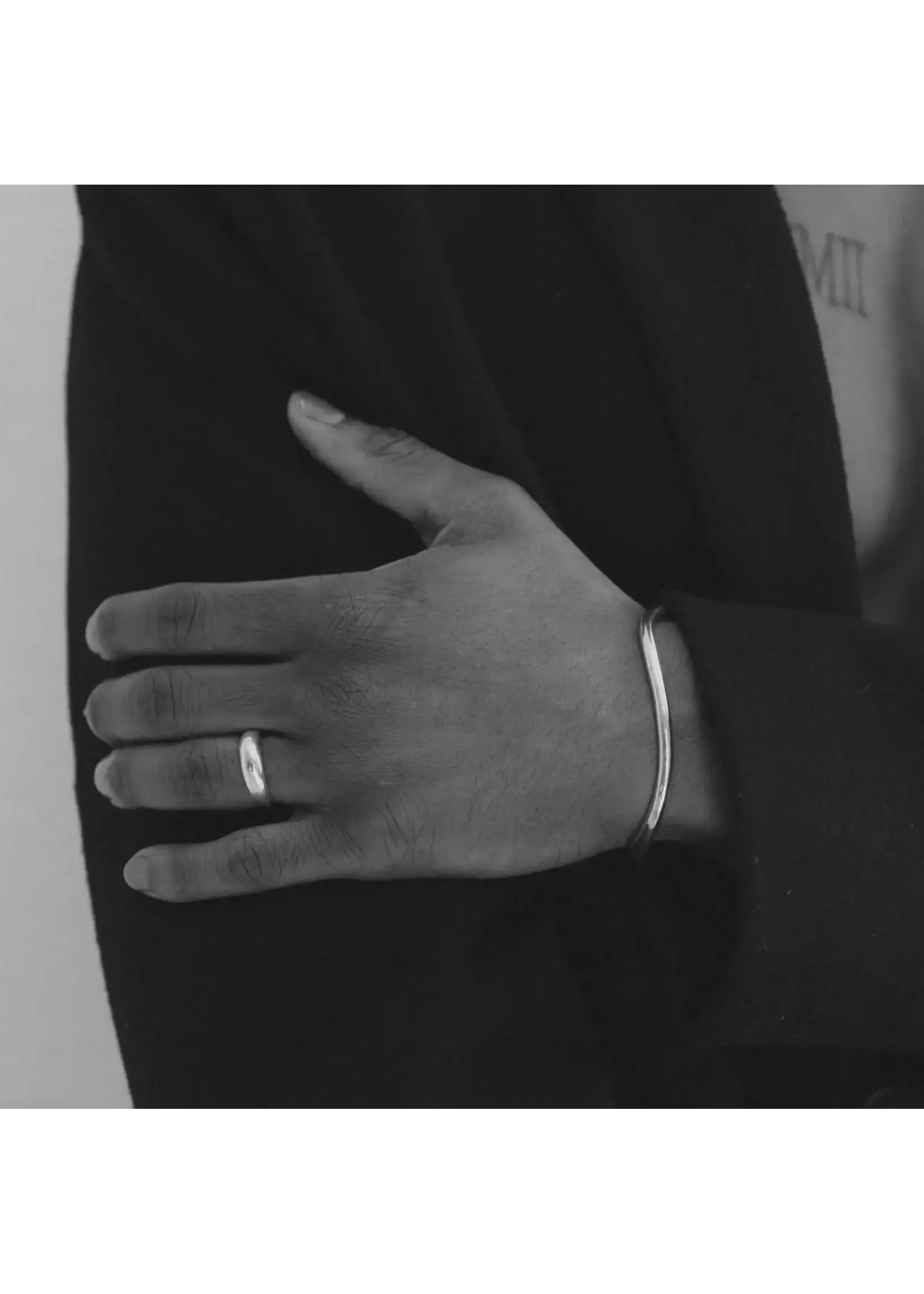 Merchants of the Sun Silver Abstract Minimalist Cuff By Merchants of the Sun