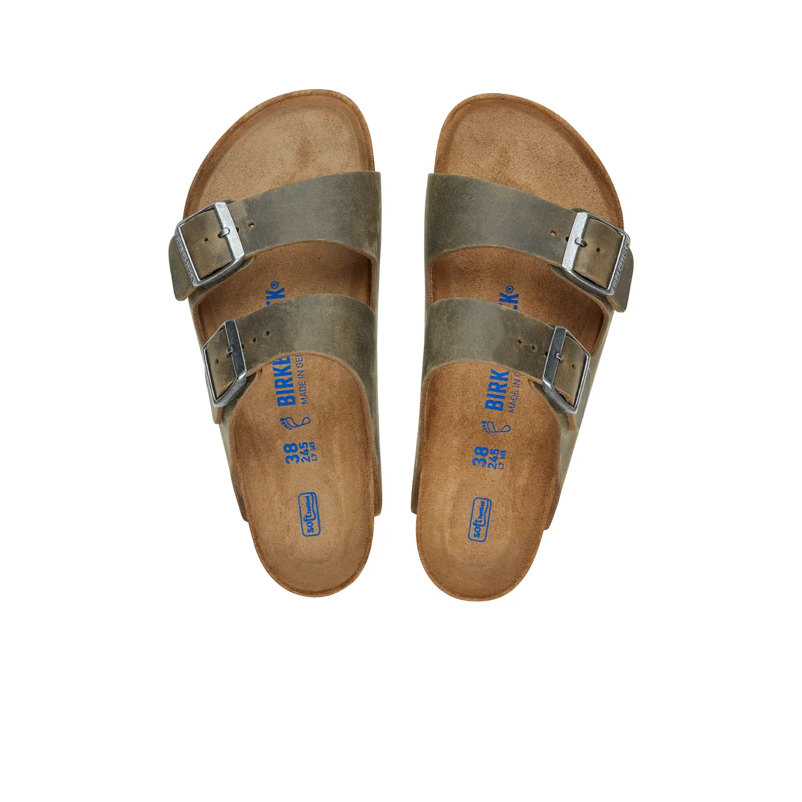 Birkenstock Arizona SFB Faded khaki oiled leather