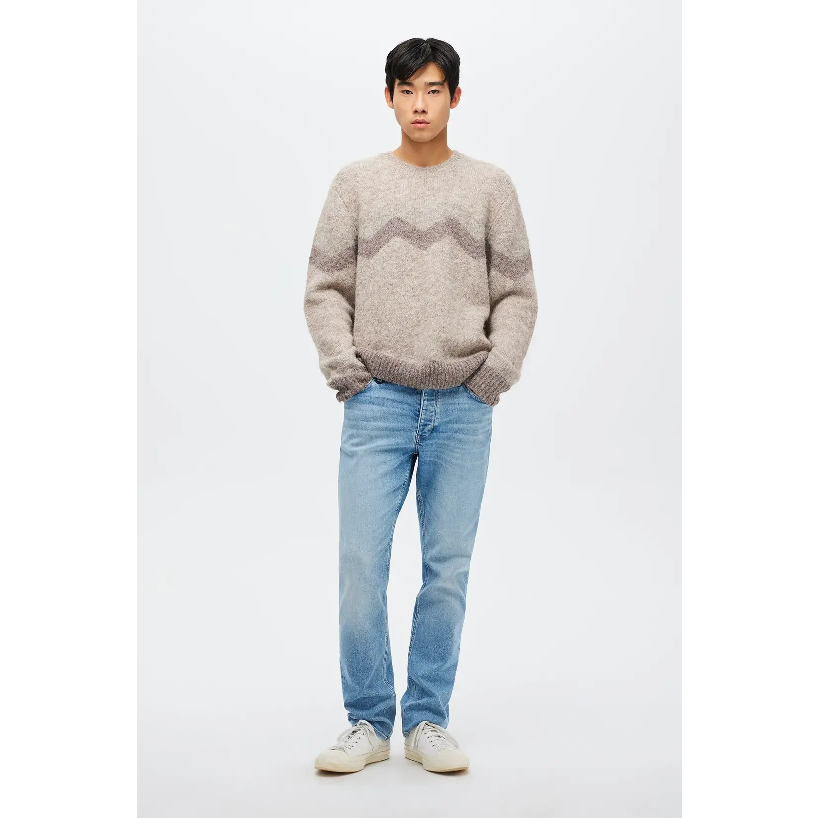 NEUW Intarsia Zig Zag Crew