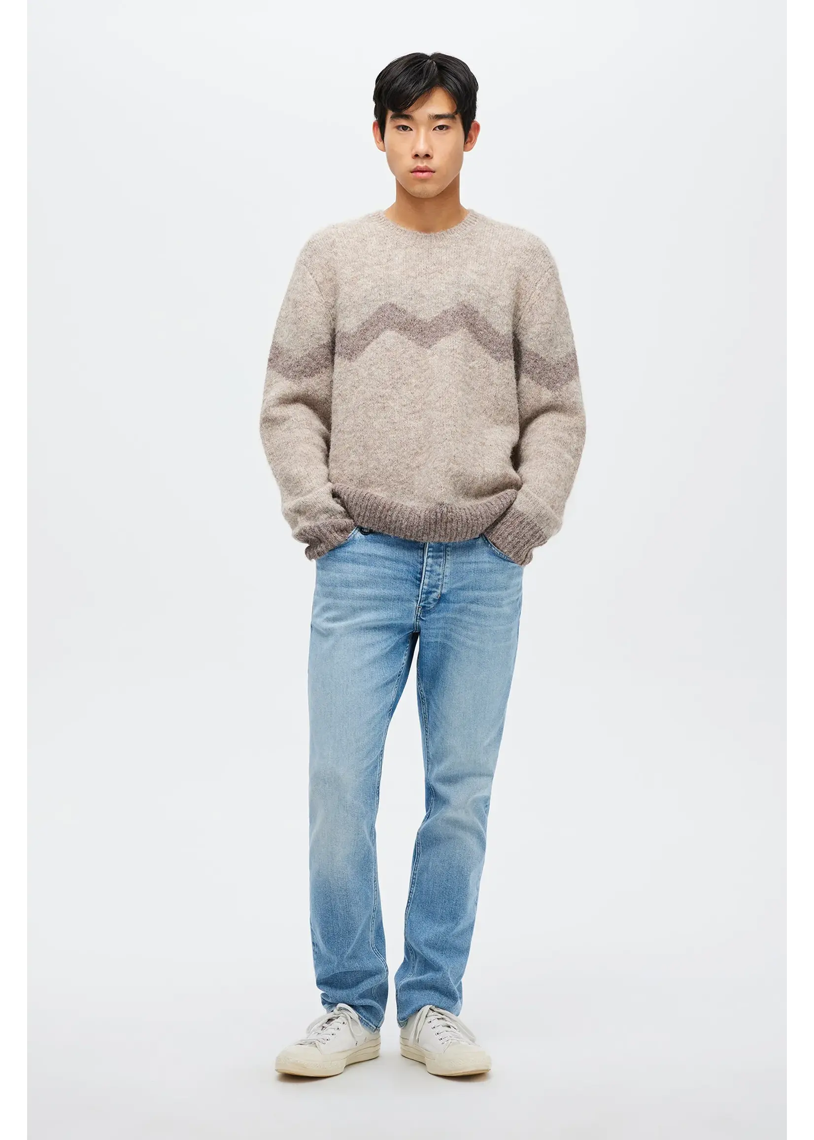 NEUW Intarsia Zig Zag Crew