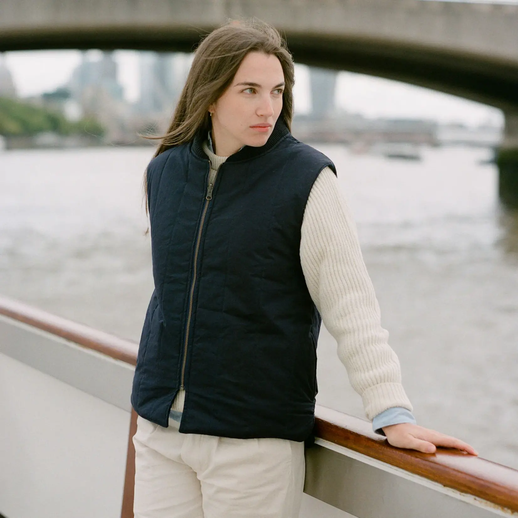 yarmouth oilskins Reversible vest navy Yarmouth Oilskins L