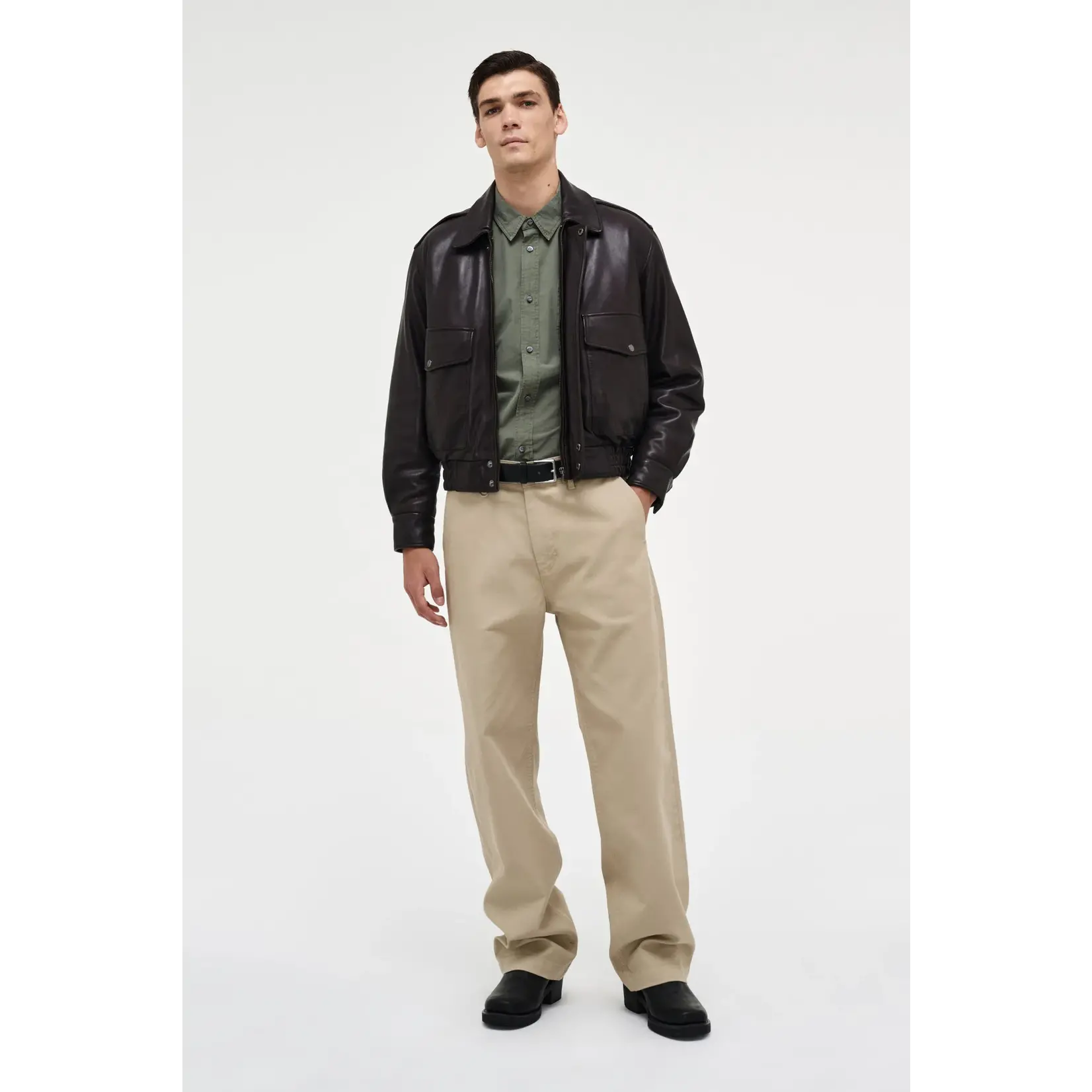 NEUW Casablanca Leather Bomber Espresso M