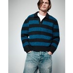 NEUW BRUSHED STRIPE RUGBY POLO