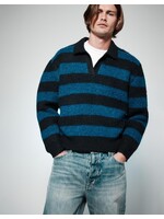 NEUW BRUSHED STRIPE RUGBY POLO