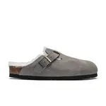birkenstock Boston Shearling Stone Coin Suede Leather/Shearling Regular