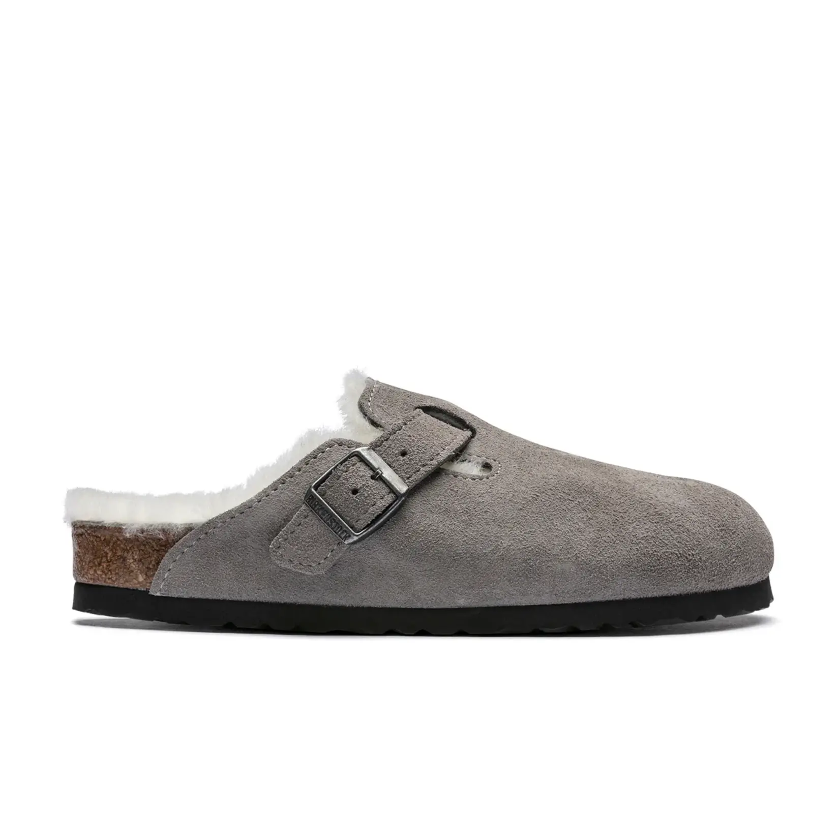 Birkenstock Boston Shearling Stone Coin Suede Leather/Shearling Regular