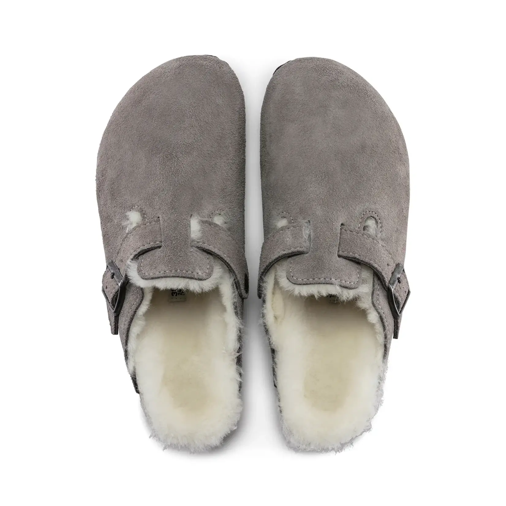 Birkenstock Boston Shearling Stone Coin Suede Leather/Shearling Regular