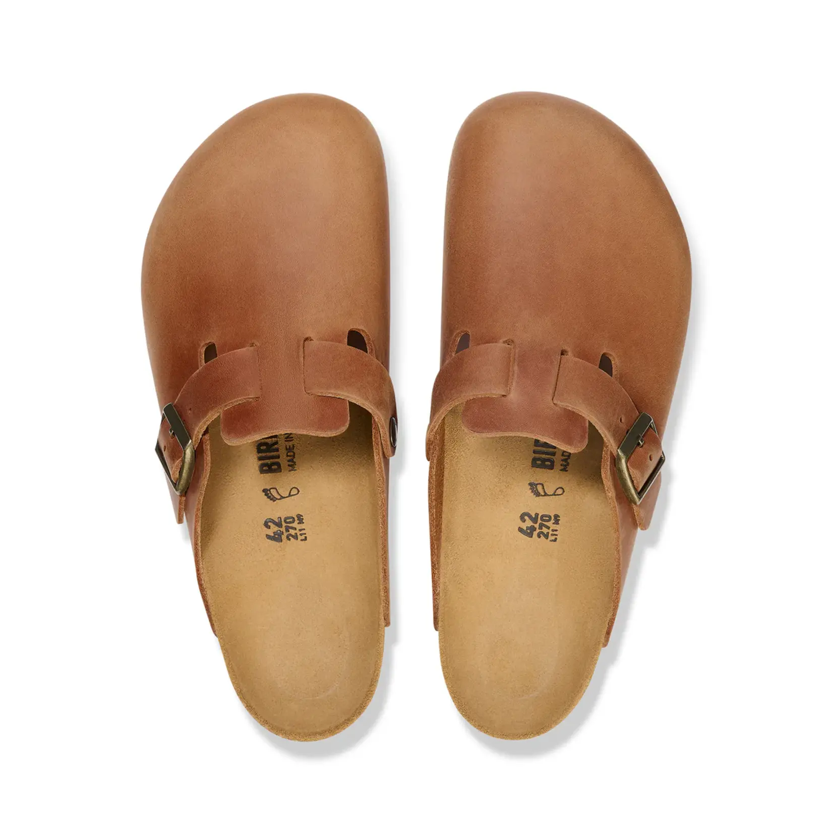 birkenstock Boston Cognac Oiled Leather Regular