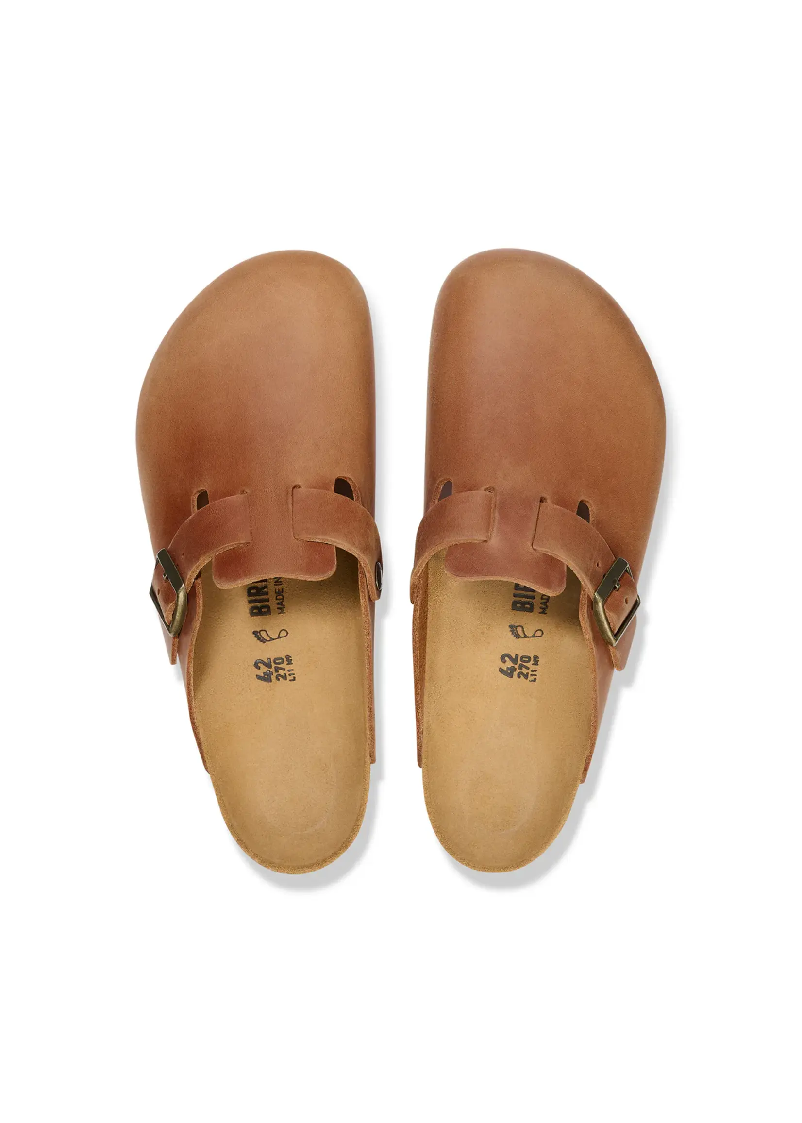 Birkenstock Boston Cognac Oiled Leather Regular