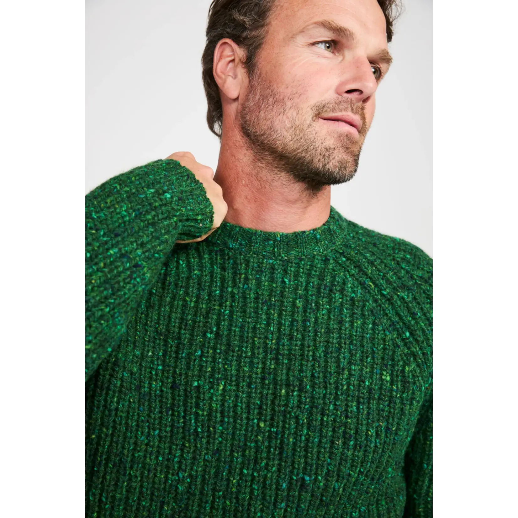 Killykeen Mens Fisherman Ribbed Crew - Green