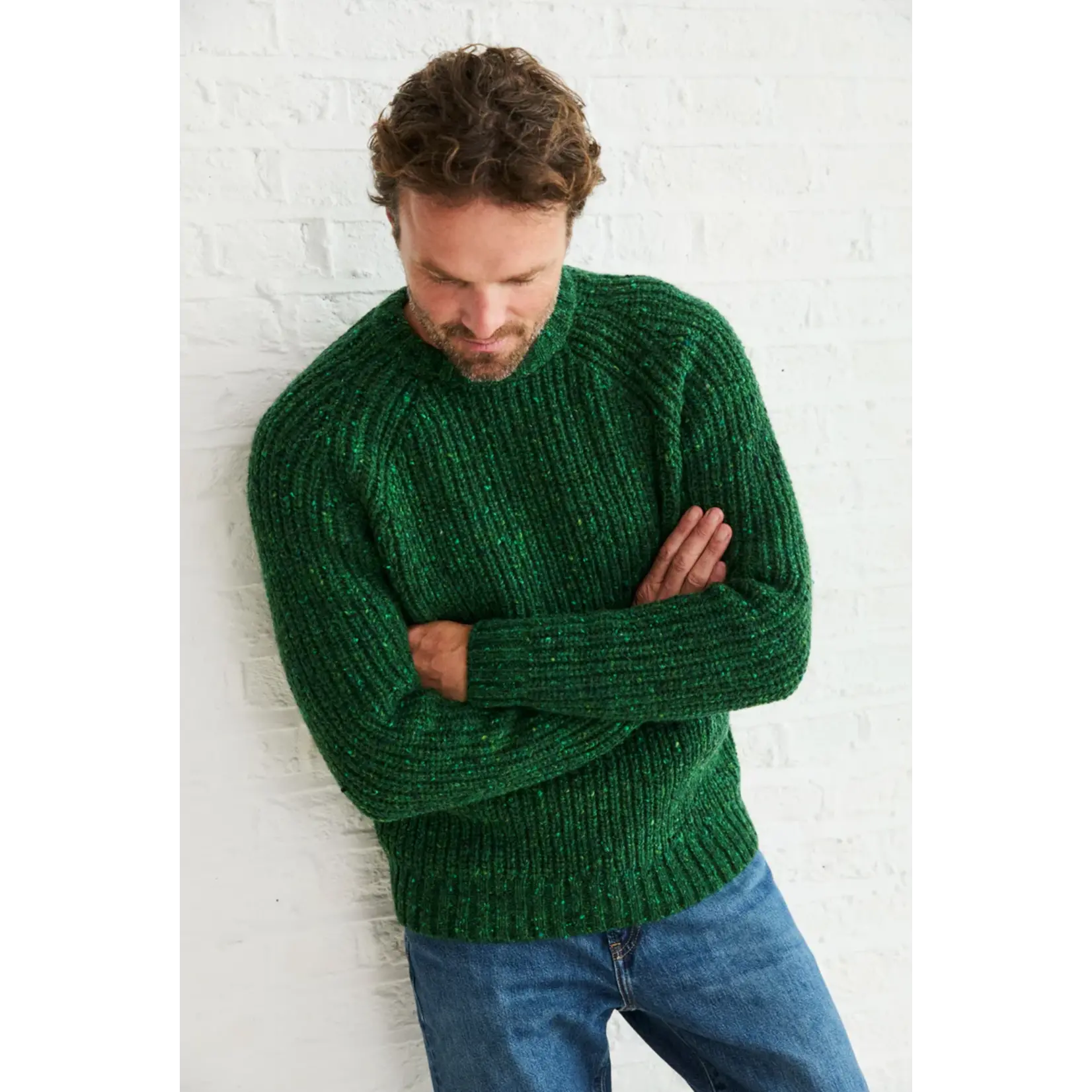Killykeen Mens Fisherman Ribbed Crew - Green