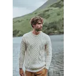 Eireann Mens Traditional Aran Supersoft sweater - Cream