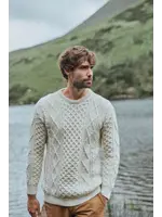 Eireann Mens Traditional Aran Supersoft sweater - Cream