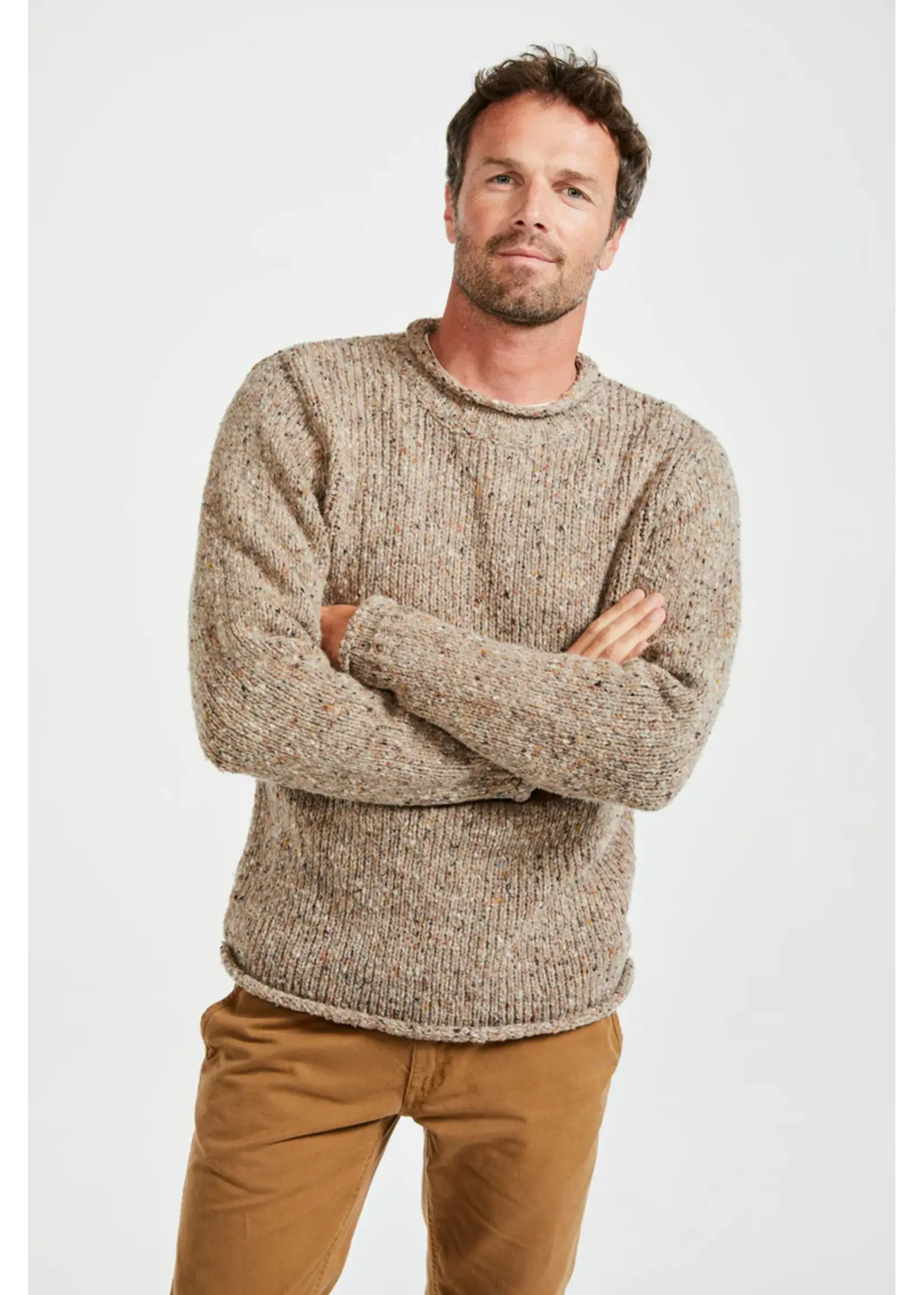 Raheen Tweed Roll Neck Men’s Sweater