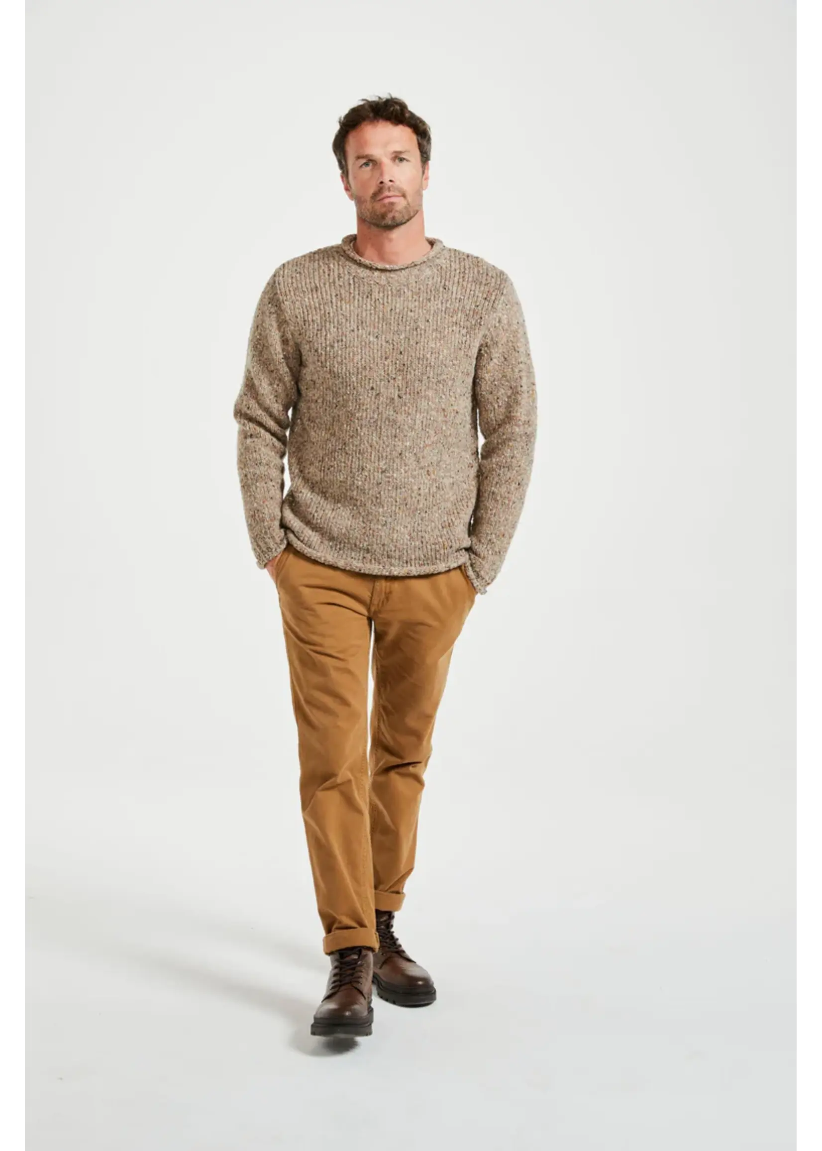 Raheen Tweed Roll Neck Men’s Sweater