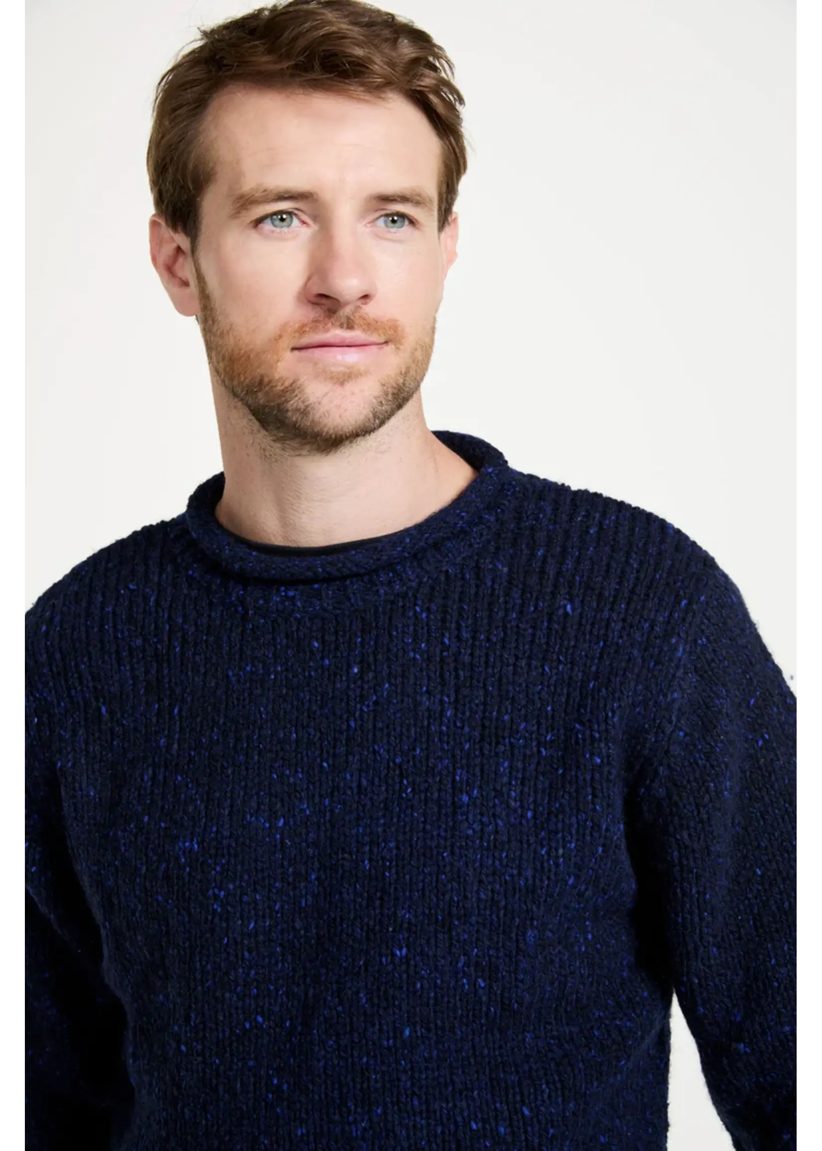 Raheen Tweed Roll Neck Men’s Sweater
