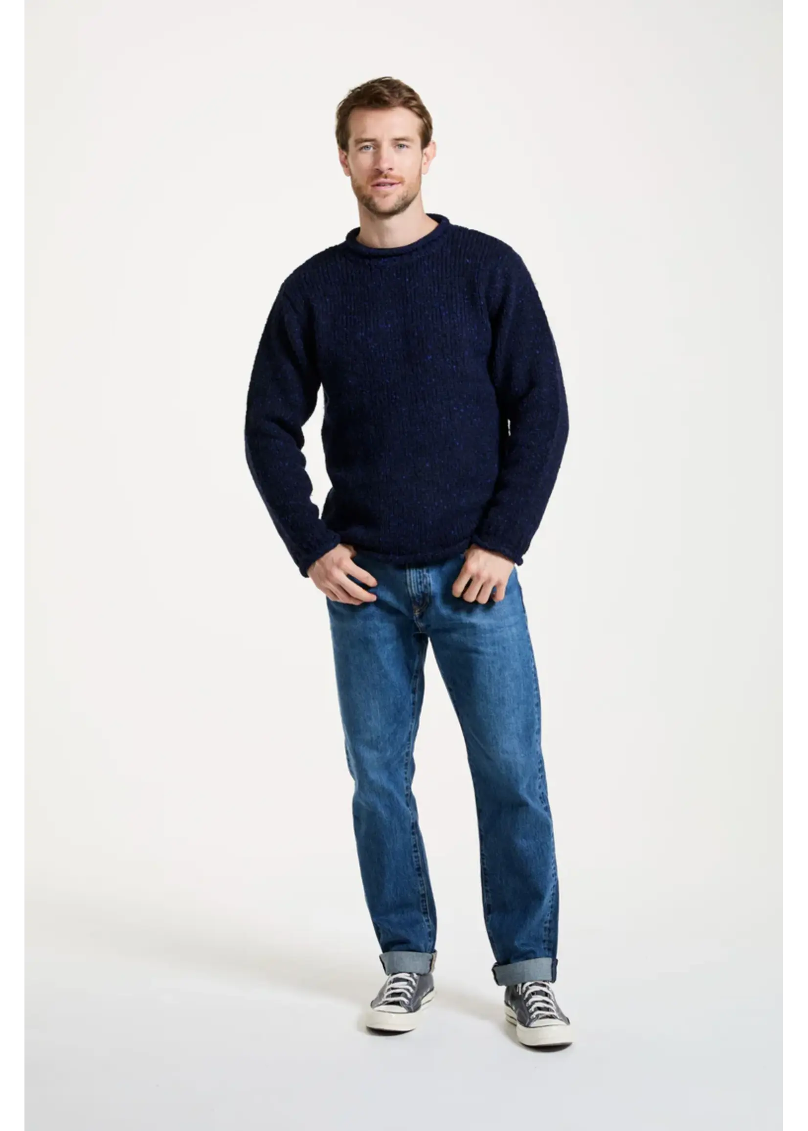 Raheen Tweed Roll Neck Men’s Sweater