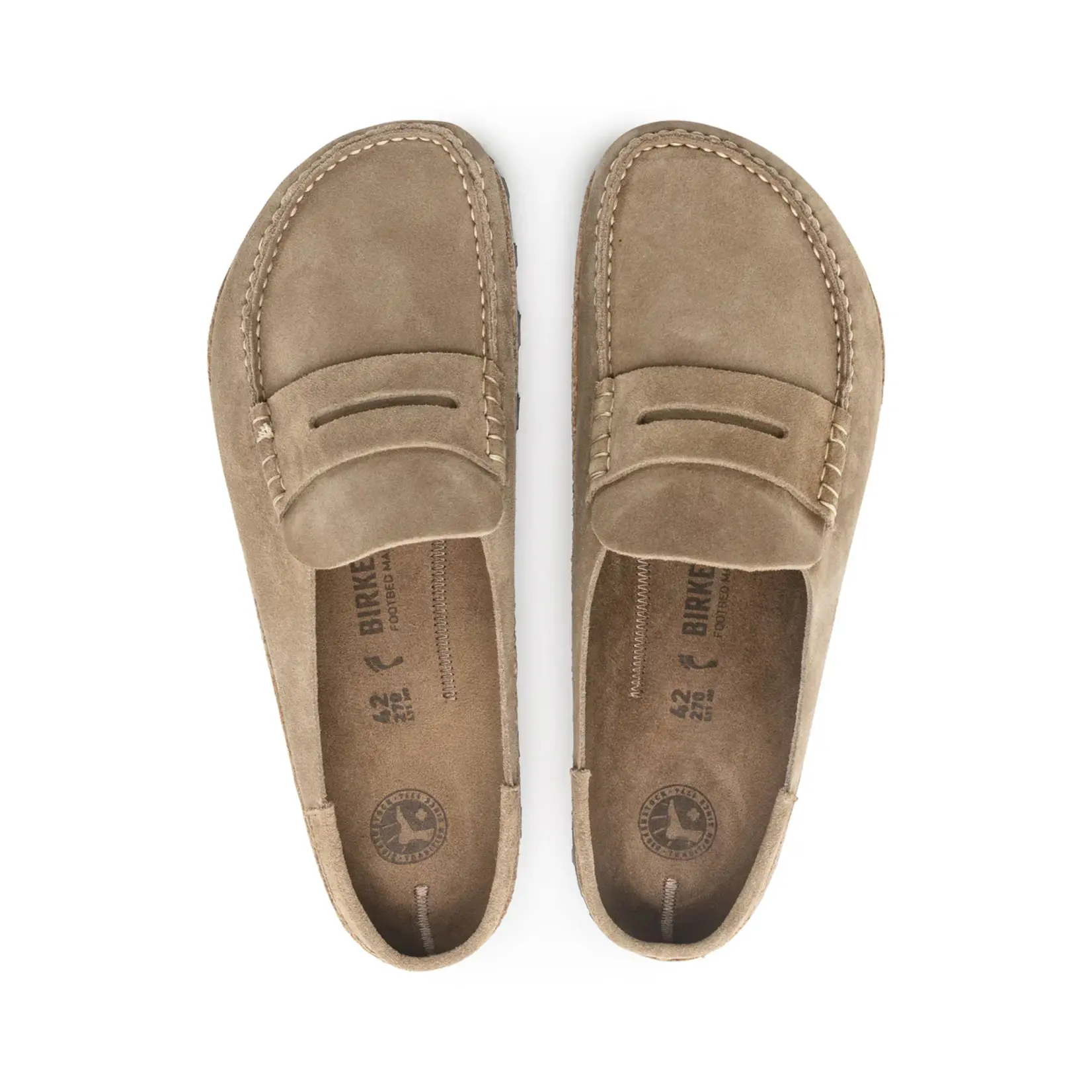 Birkenstock Naples Taupe Suede Leather Regular