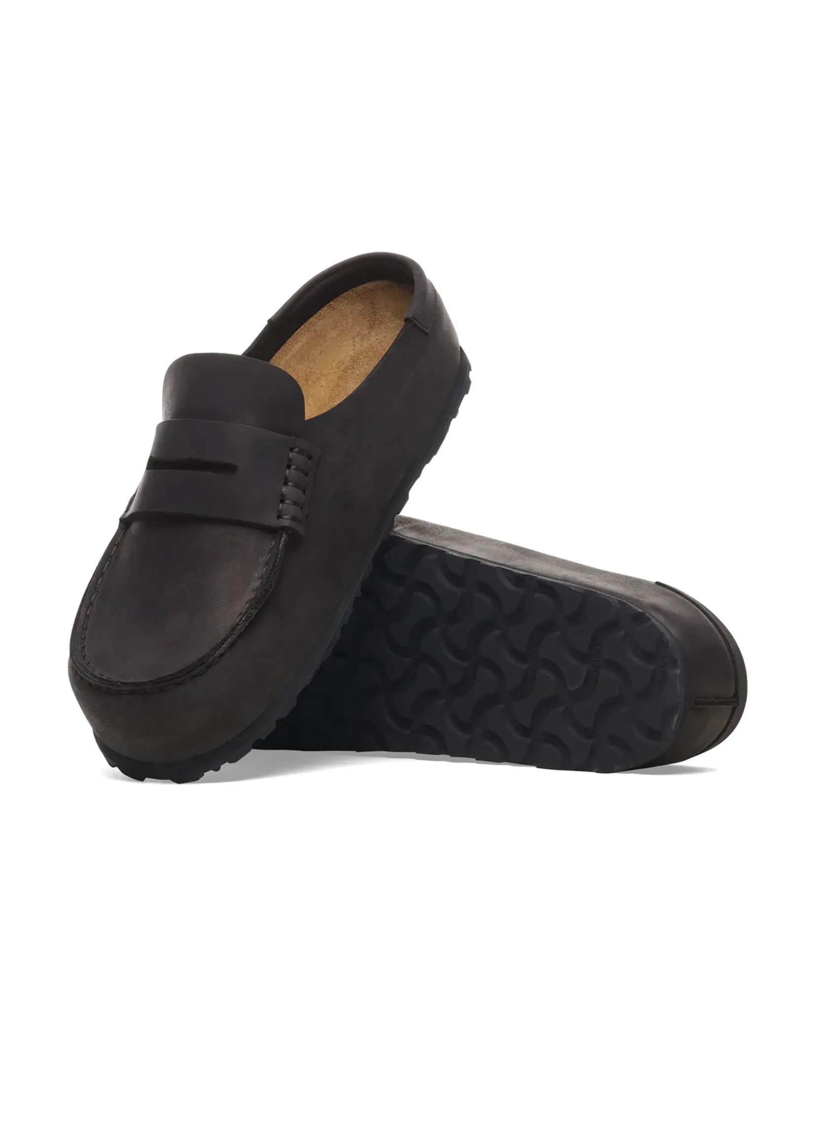 Birkenstock Naples Wrapped Black Oiled Leather Regular