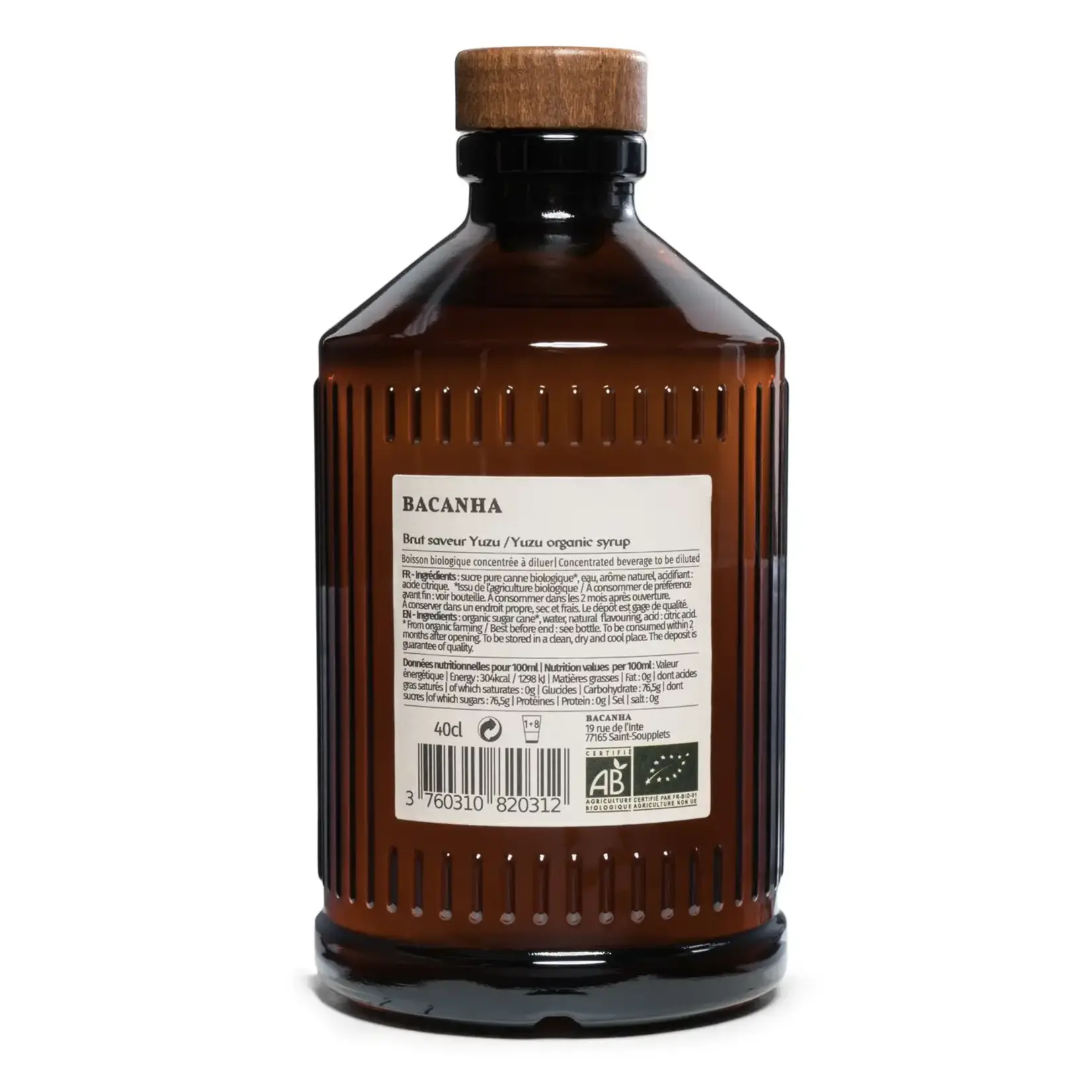 Bacanha Raw Yuzu Syrup - Organic - 400ml - 13,5 Fl. oz.