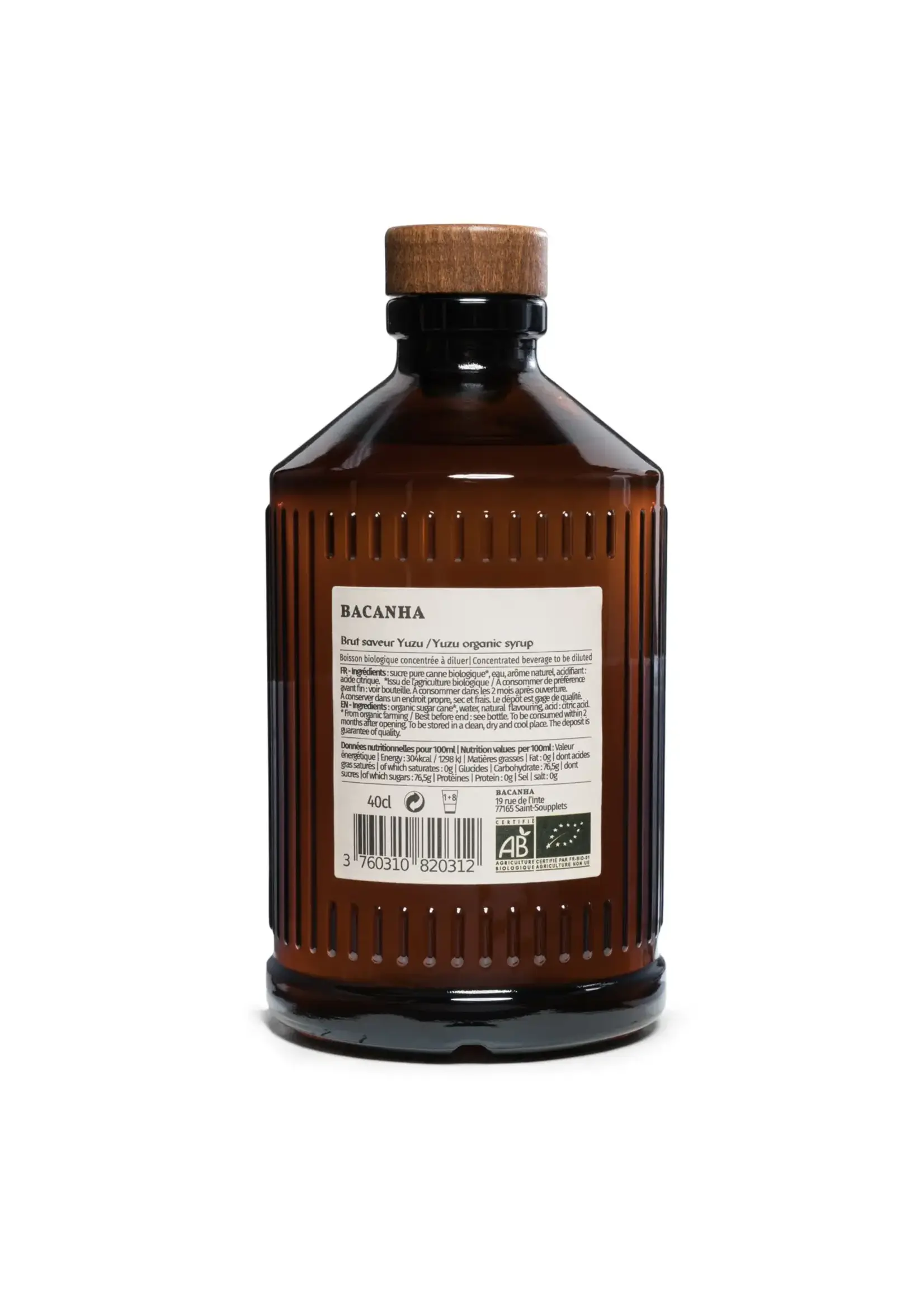 Bacanha Raw Yuzu Syrup - Organic - 400ml - 13,5 Fl. oz.