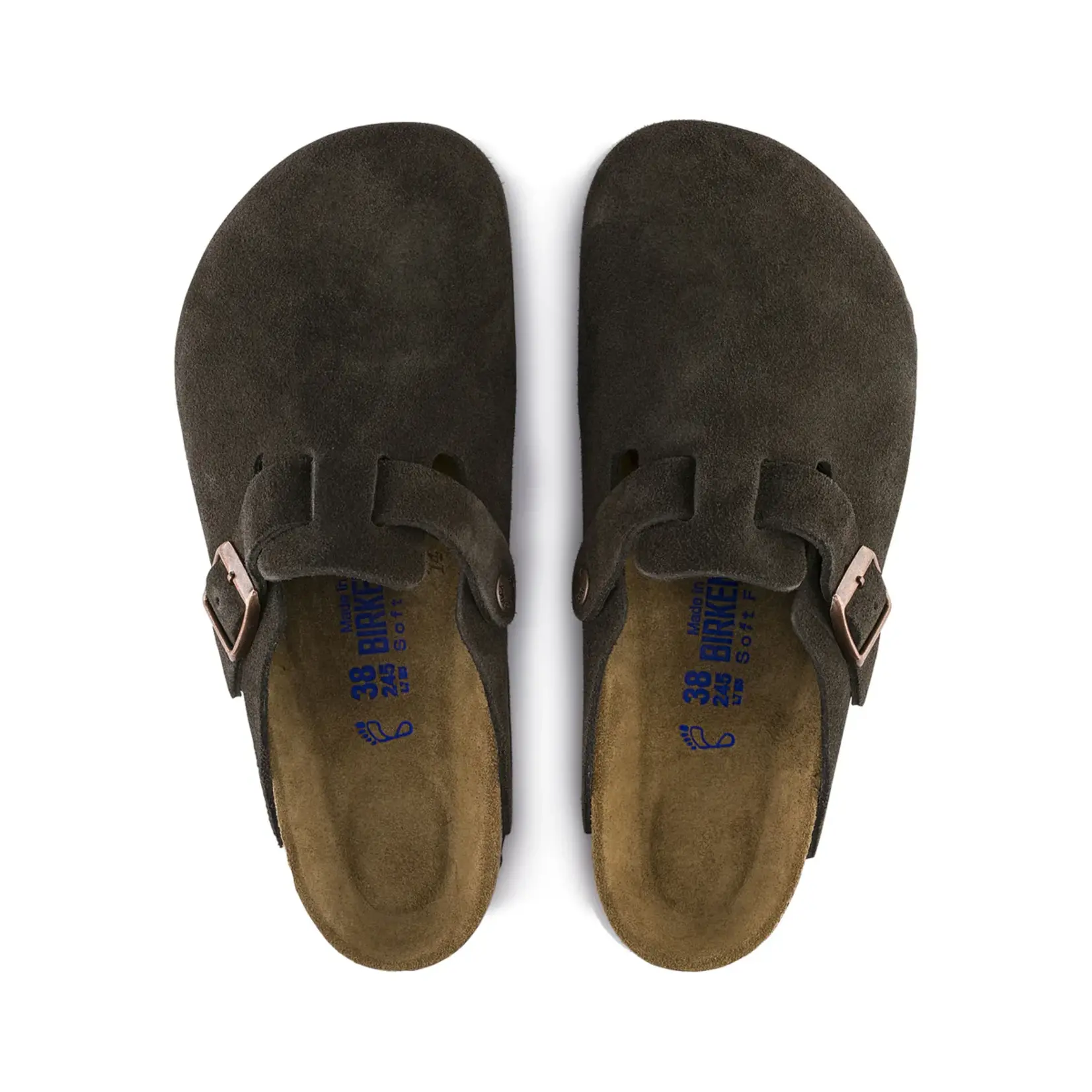 Birkenstock Boston SFB Mocca Suede Leather Regular