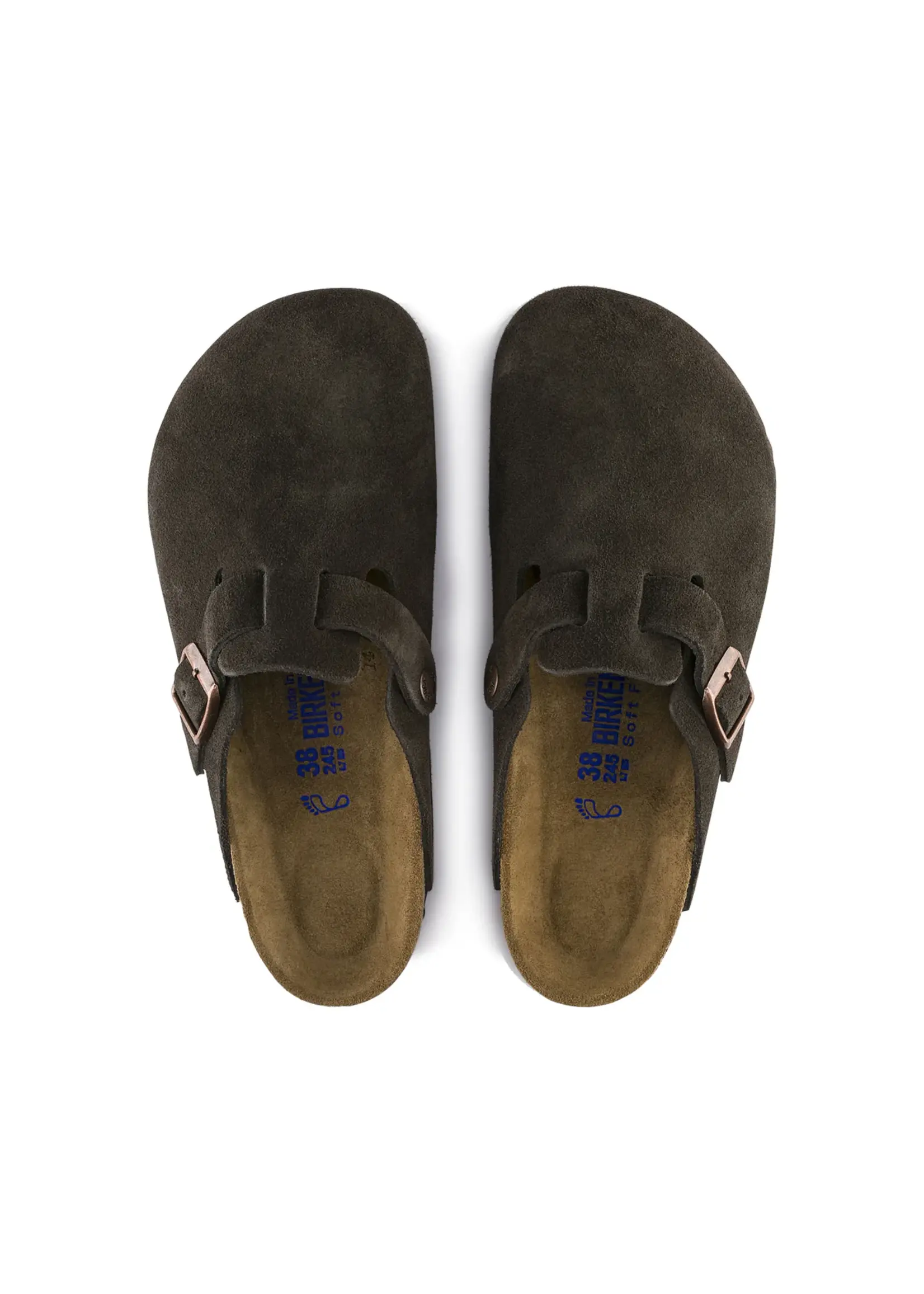 Birkenstock Boston SFB Mocca Suede Leather Regular