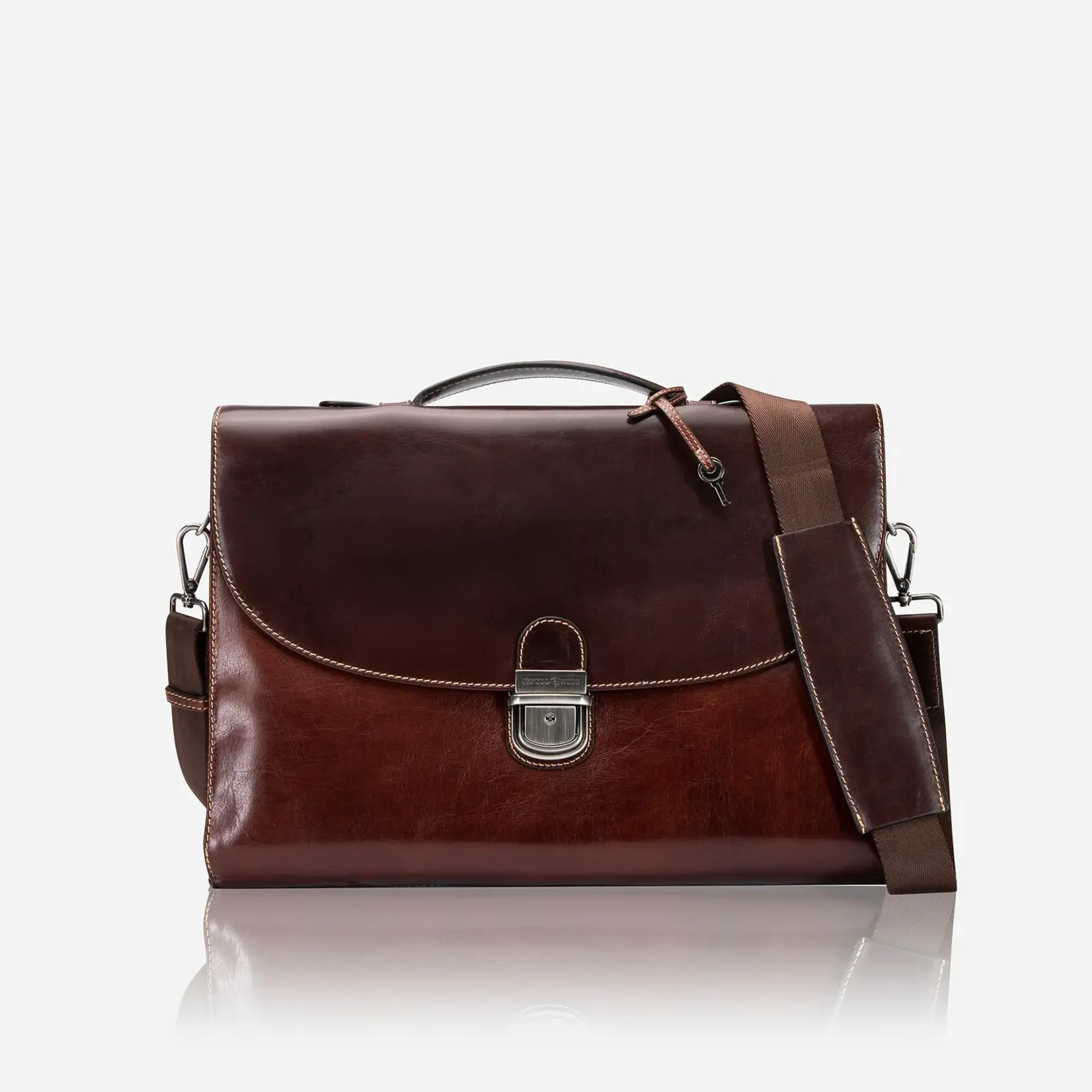 Jekyll & Hide Jekyll & Hide Extra Slim Business Briefcase Tobacco