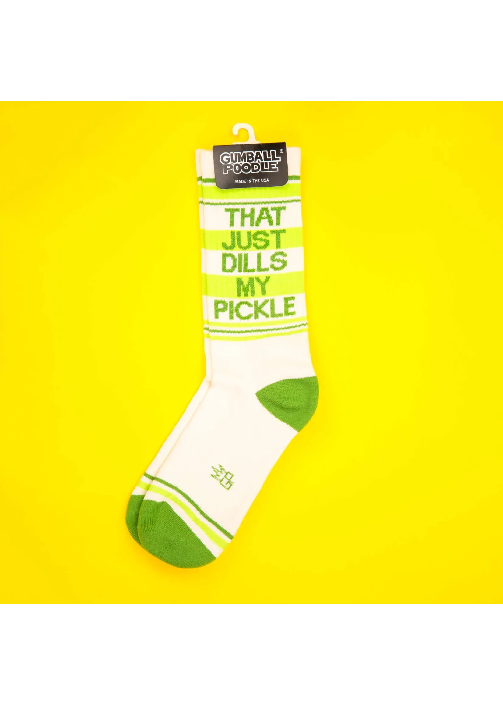 Gumball Poodle That Just Dills My Pickle Gym Crew Socks