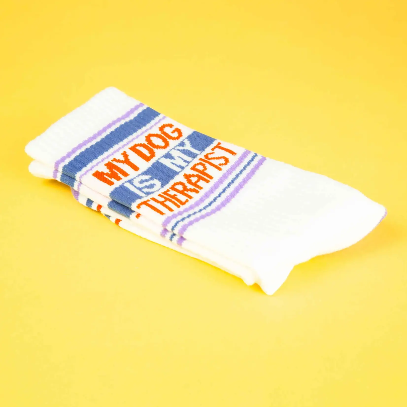 Gumball Poodle My Dog Is My Therapist Gym Crew Socks - Dog Lover Gift