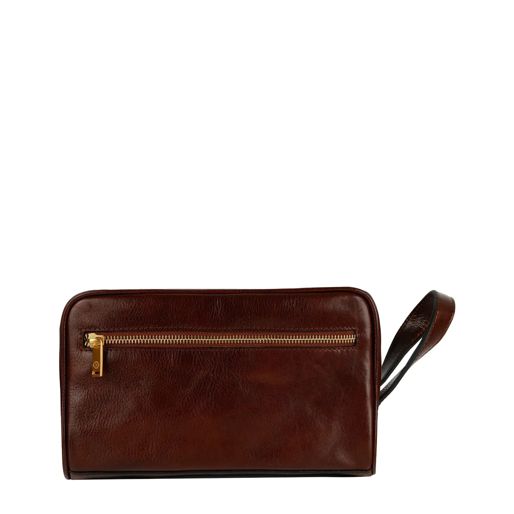 Time Resistance Leather Cosmetic Bag Dopp Kit - All the Kings Men- Blue