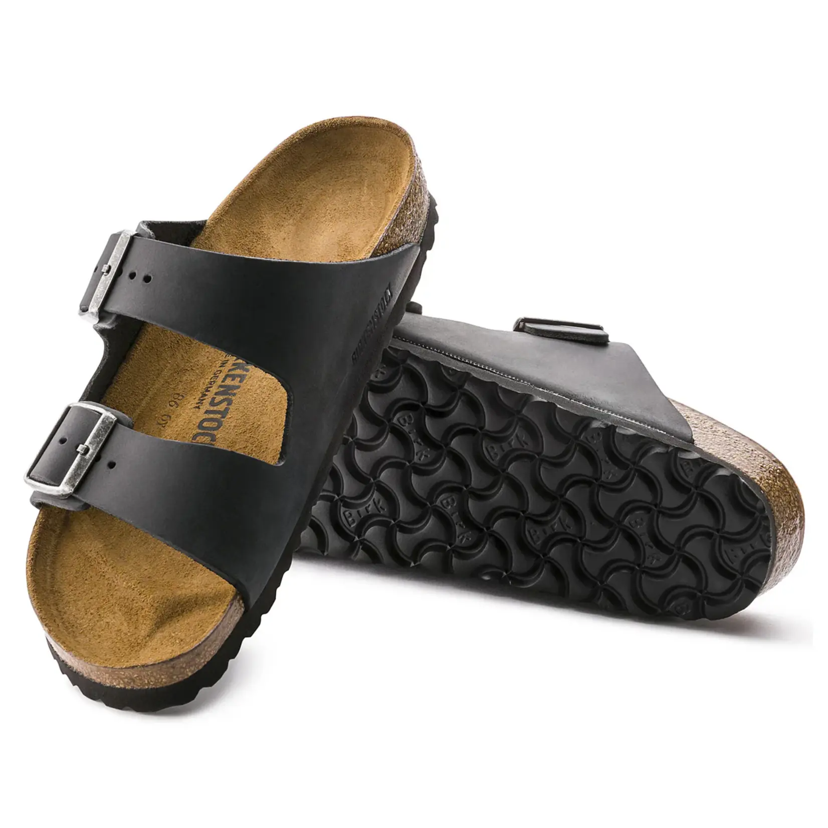 Birkenstock Arizona Black Oiled Leather Regular