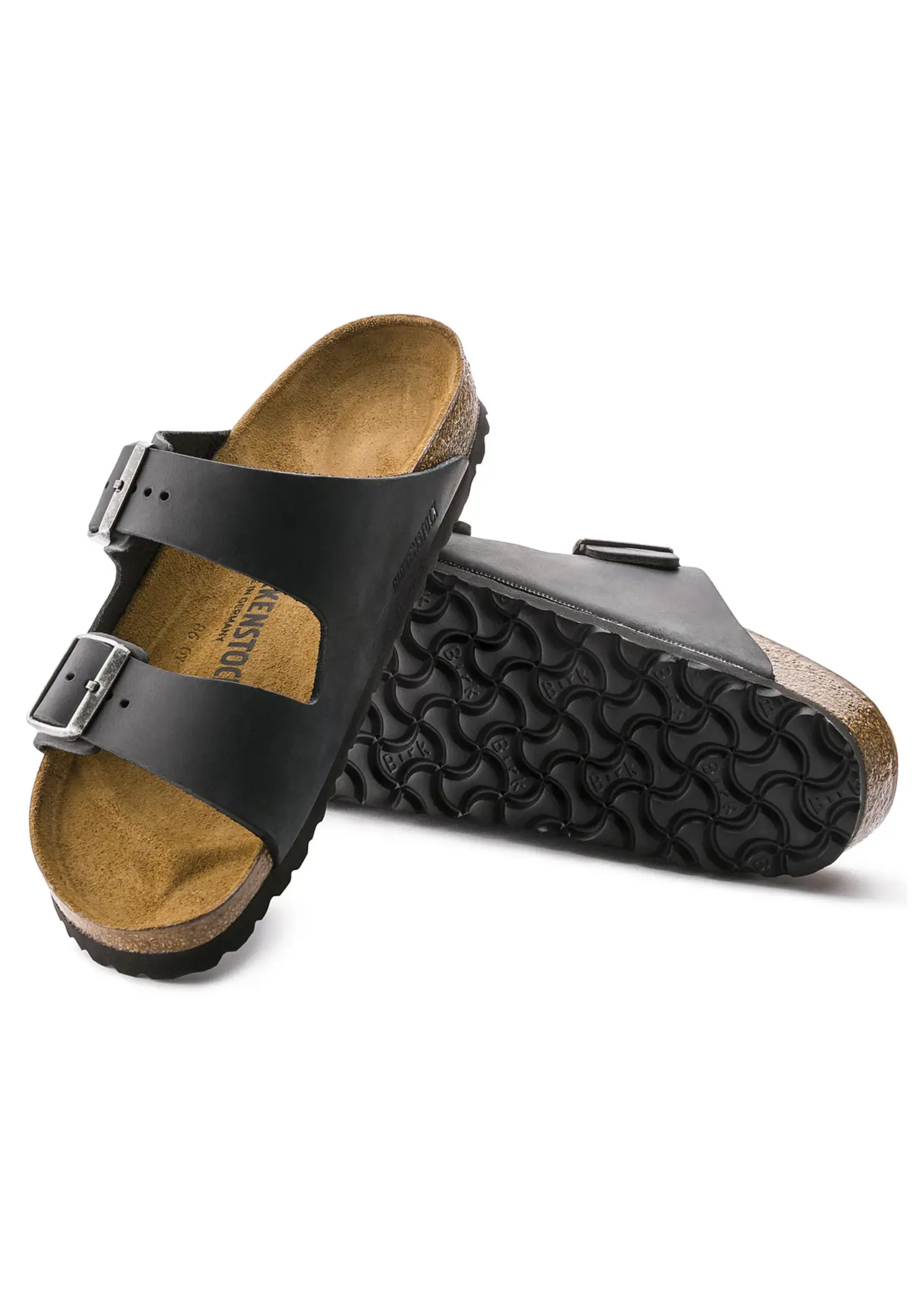 Birkenstock Arizona Black Oiled Leather Regular