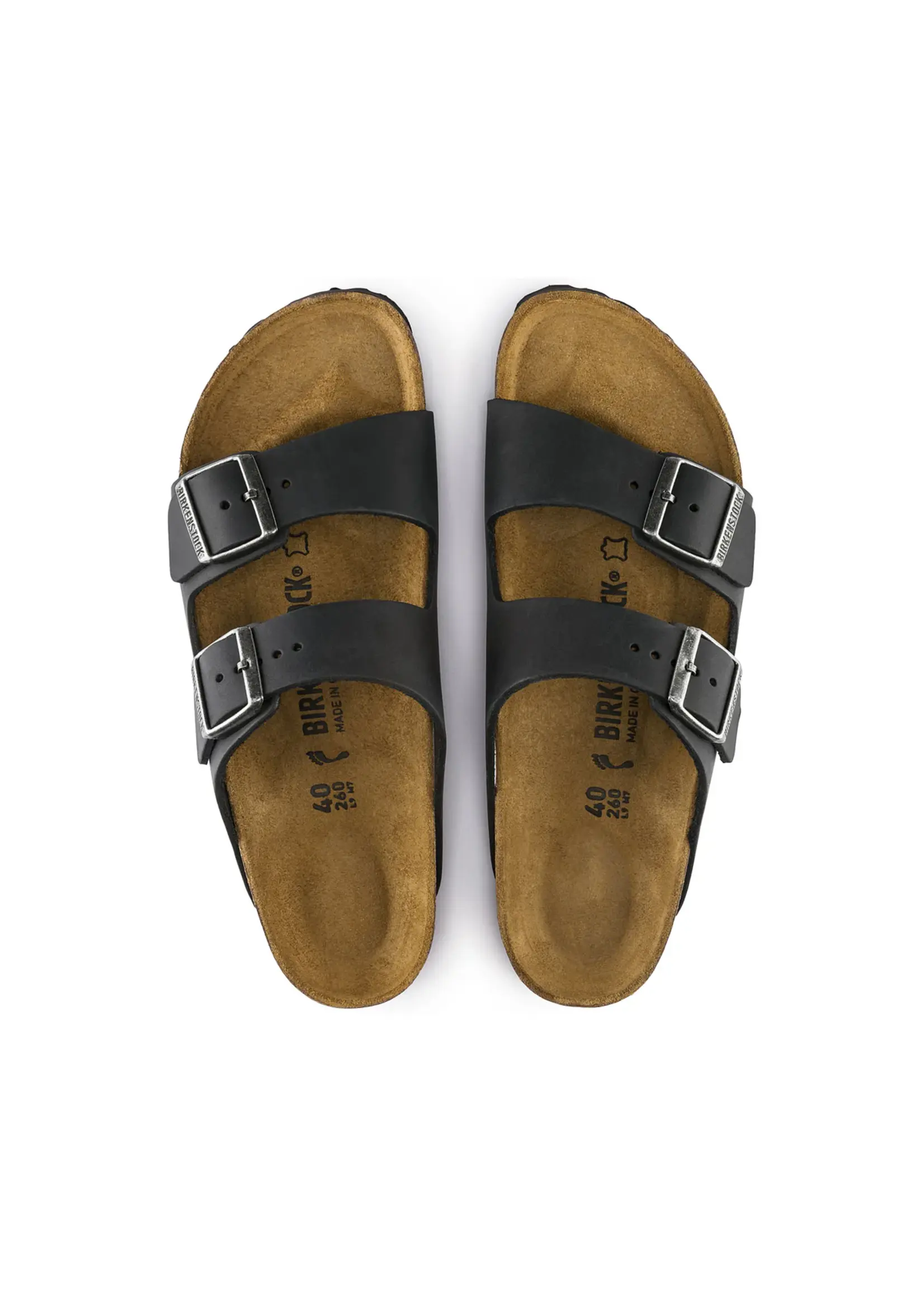 Birkenstock Arizona Black Oiled Leather Regular