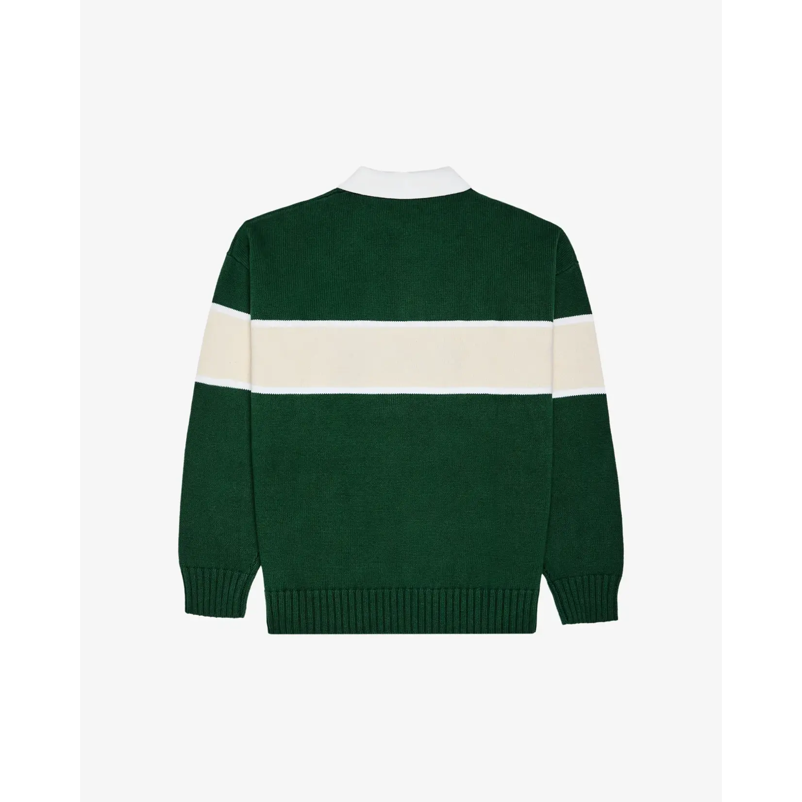 Malbon BENNETT KNIT POLO SWEATER - FOREST