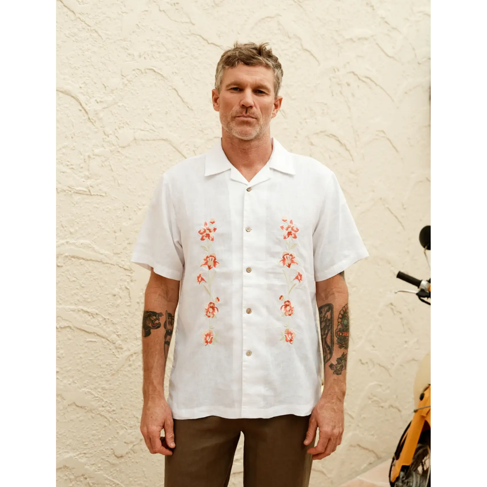 Mr Simple GARDEN STATE WHITE/FLOWERS