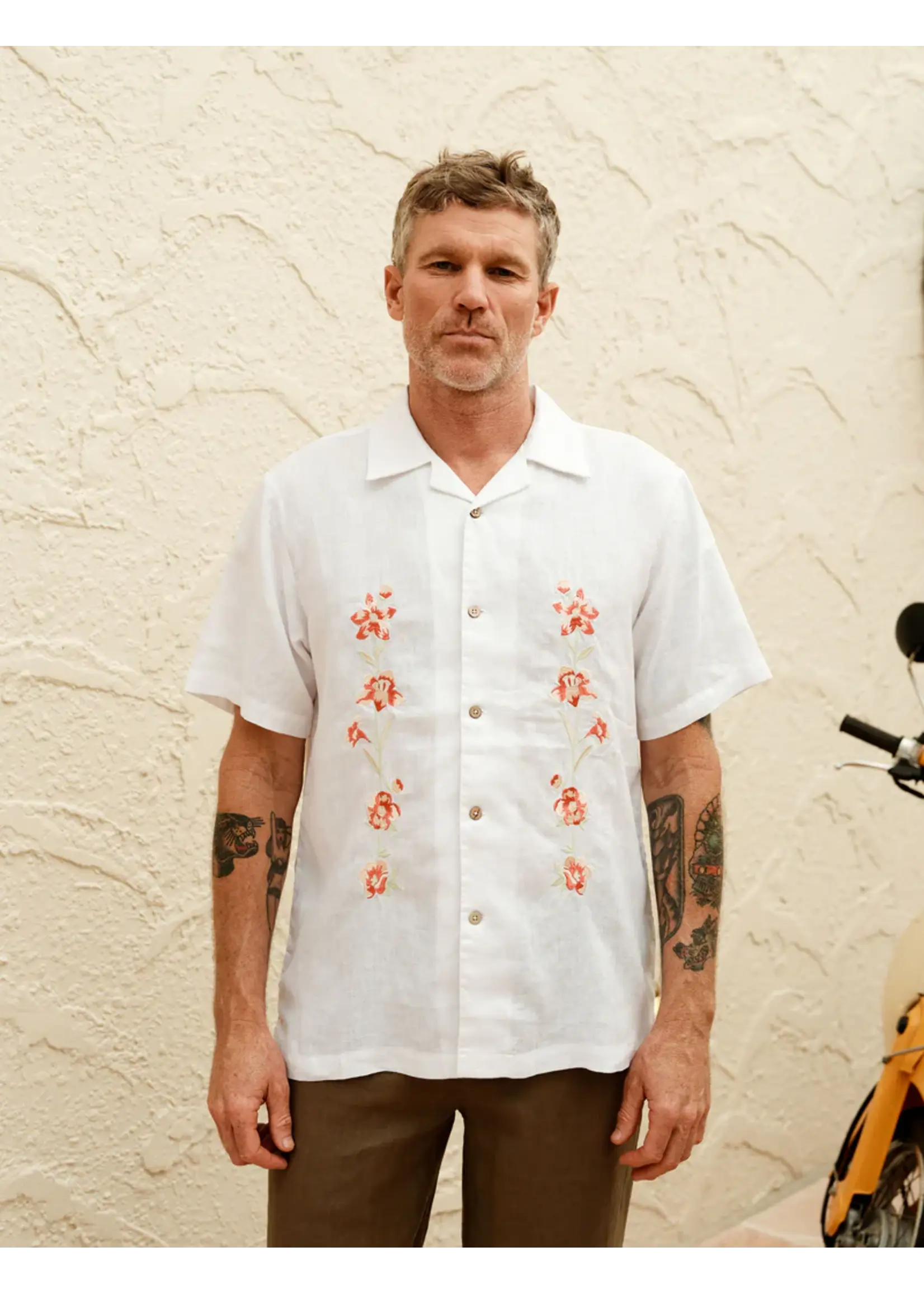 Mr Simple GARDEN STATE WHITE/FLOWERS