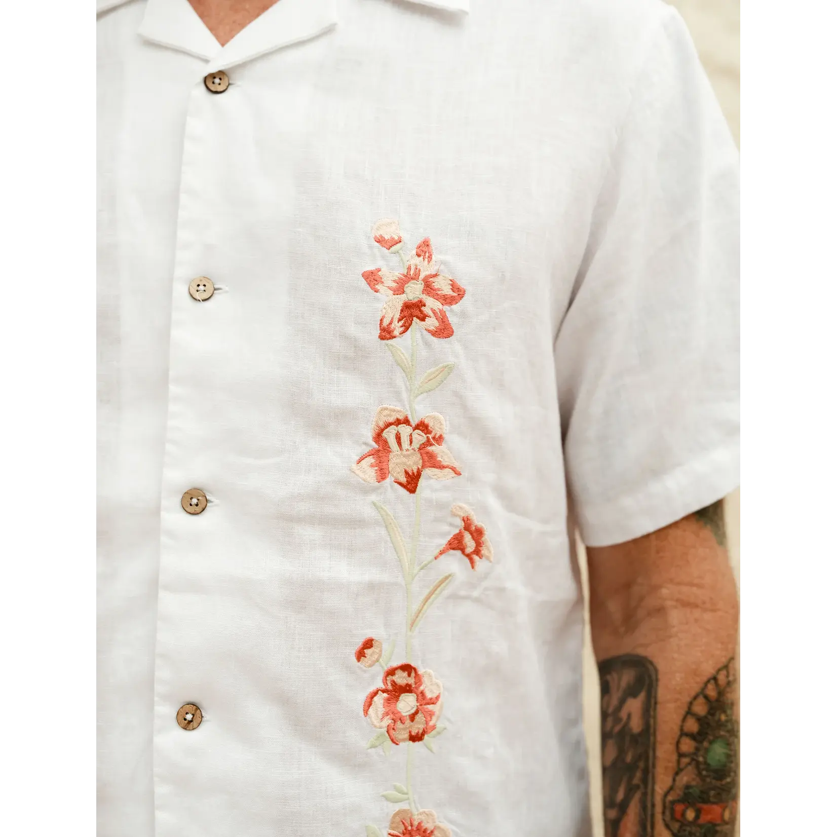 Mr Simple GARDEN STATE WHITE/FLOWERS