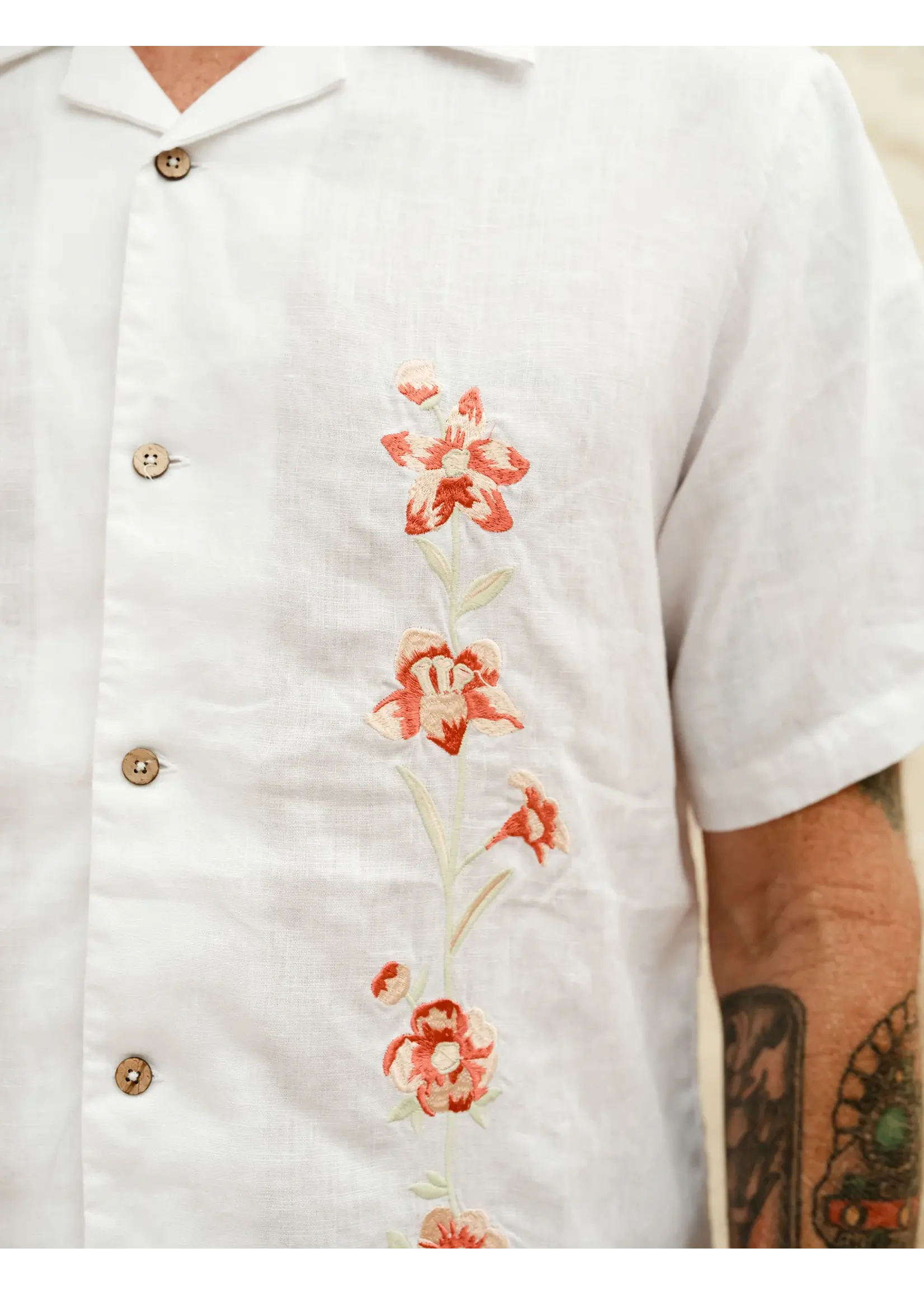 Mr Simple GARDEN STATE WHITE/FLOWERS