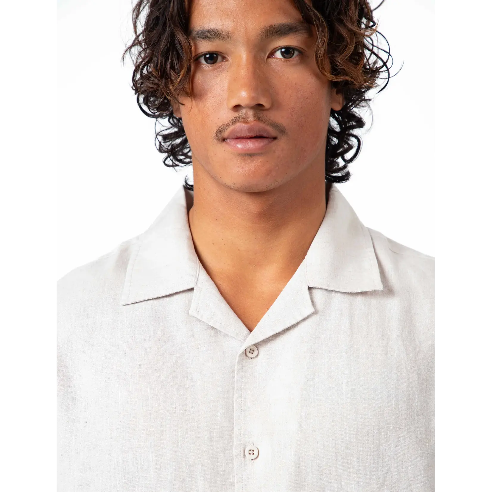 Mr Simple Linen SS Shirt Cuban Natural