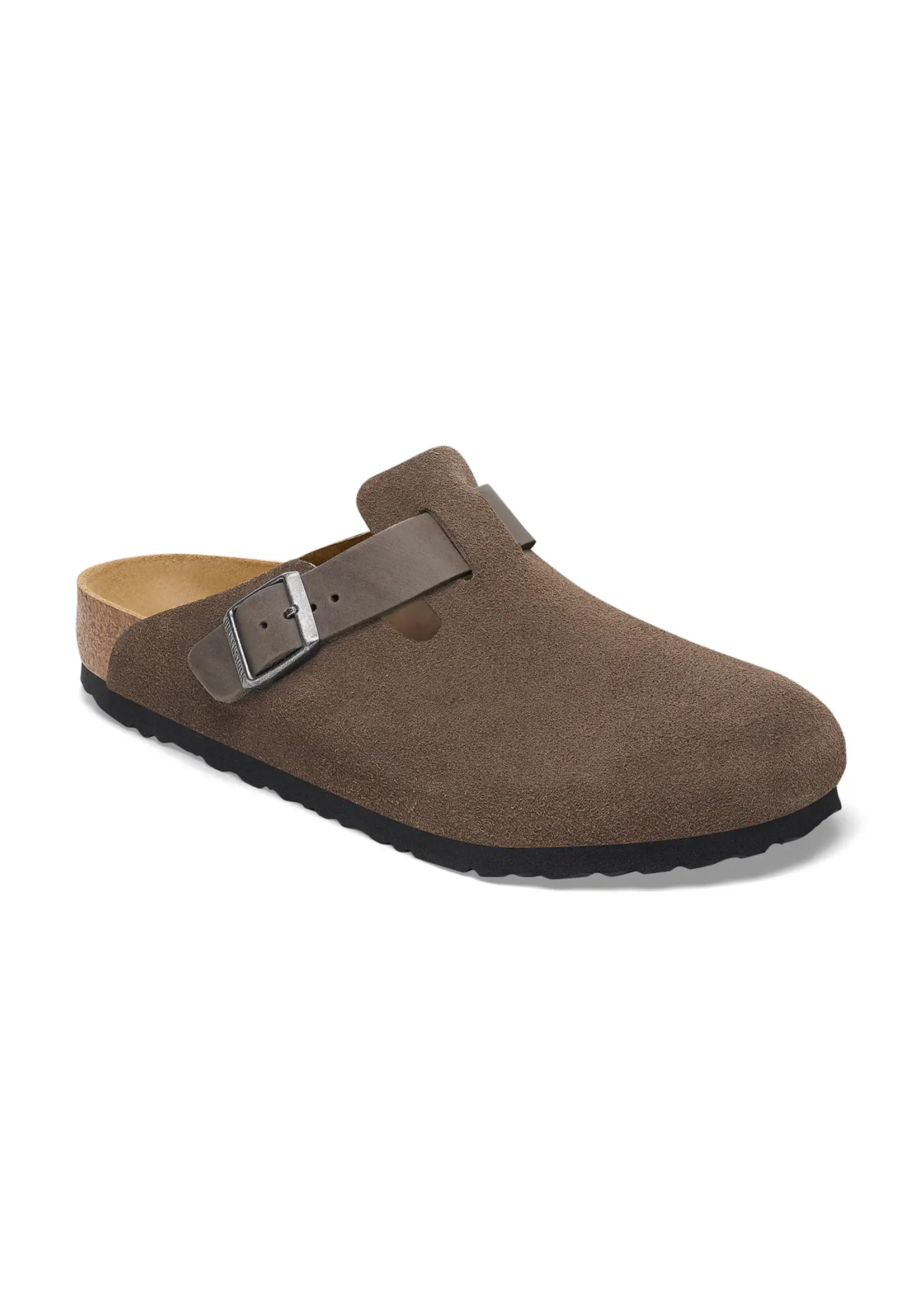 Birkenstock Boston Concrete Grey Oiled/Suede Leather Regular