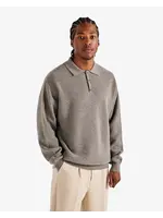 Malbon Golf GAUGE WAFFLE KNIT POLO - TAUPE - Size: S