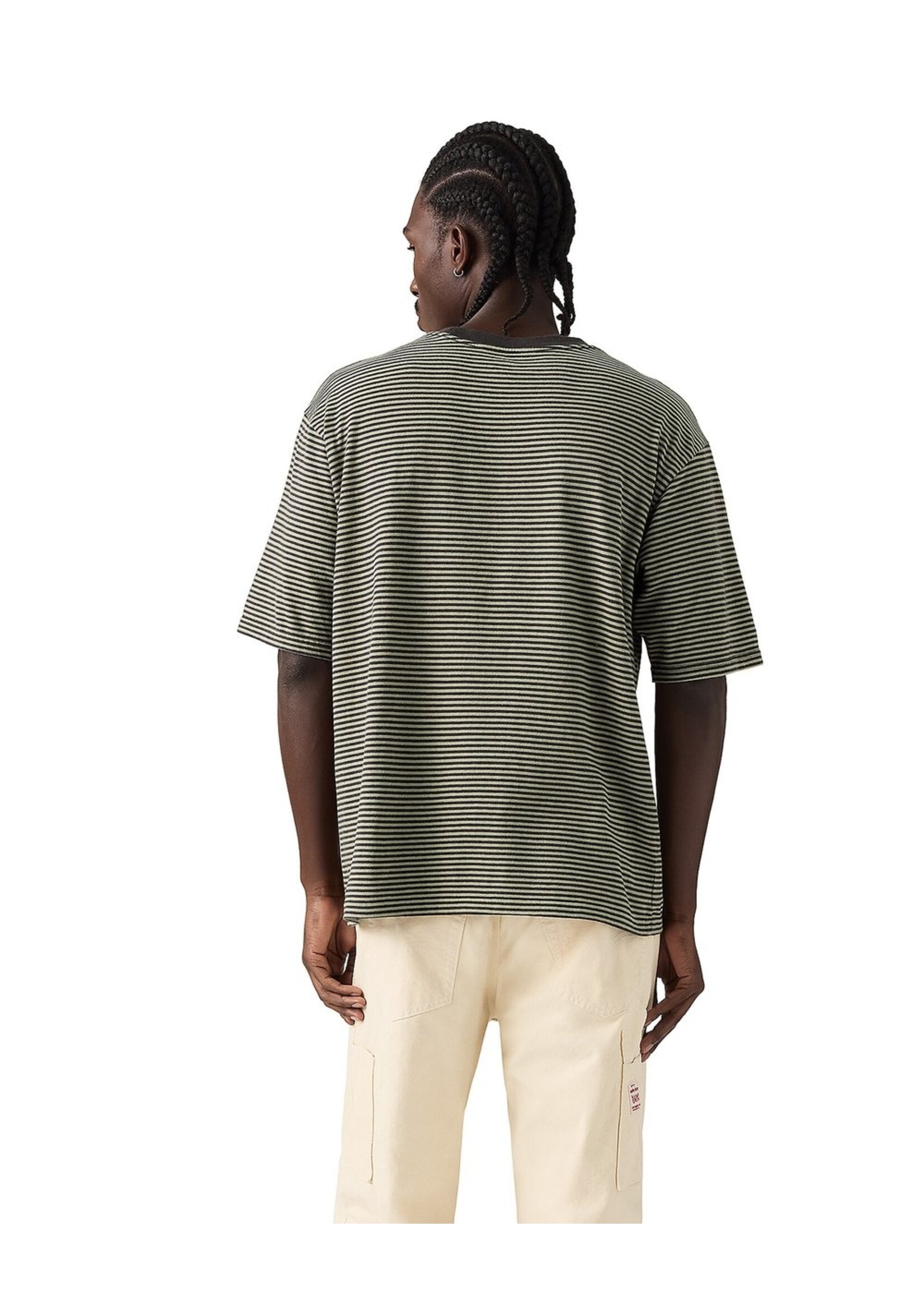 Levis SS WORKWEAR TEE EUAN STRIPE DRIED SAGE