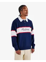 Malbon BENNETT KNIT POLO SWEATER - NAVY